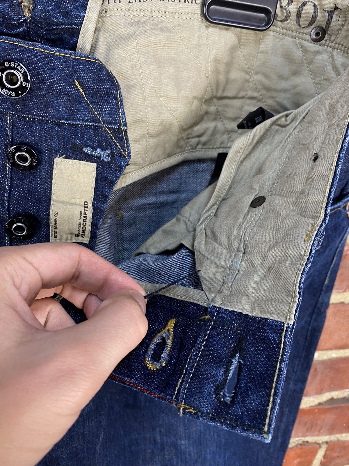 G-Star G-Star Raw Lumber Original Handcrafted Selvedge Denim Jeans Size US 36 / EU 52 - 12 Thumbnail