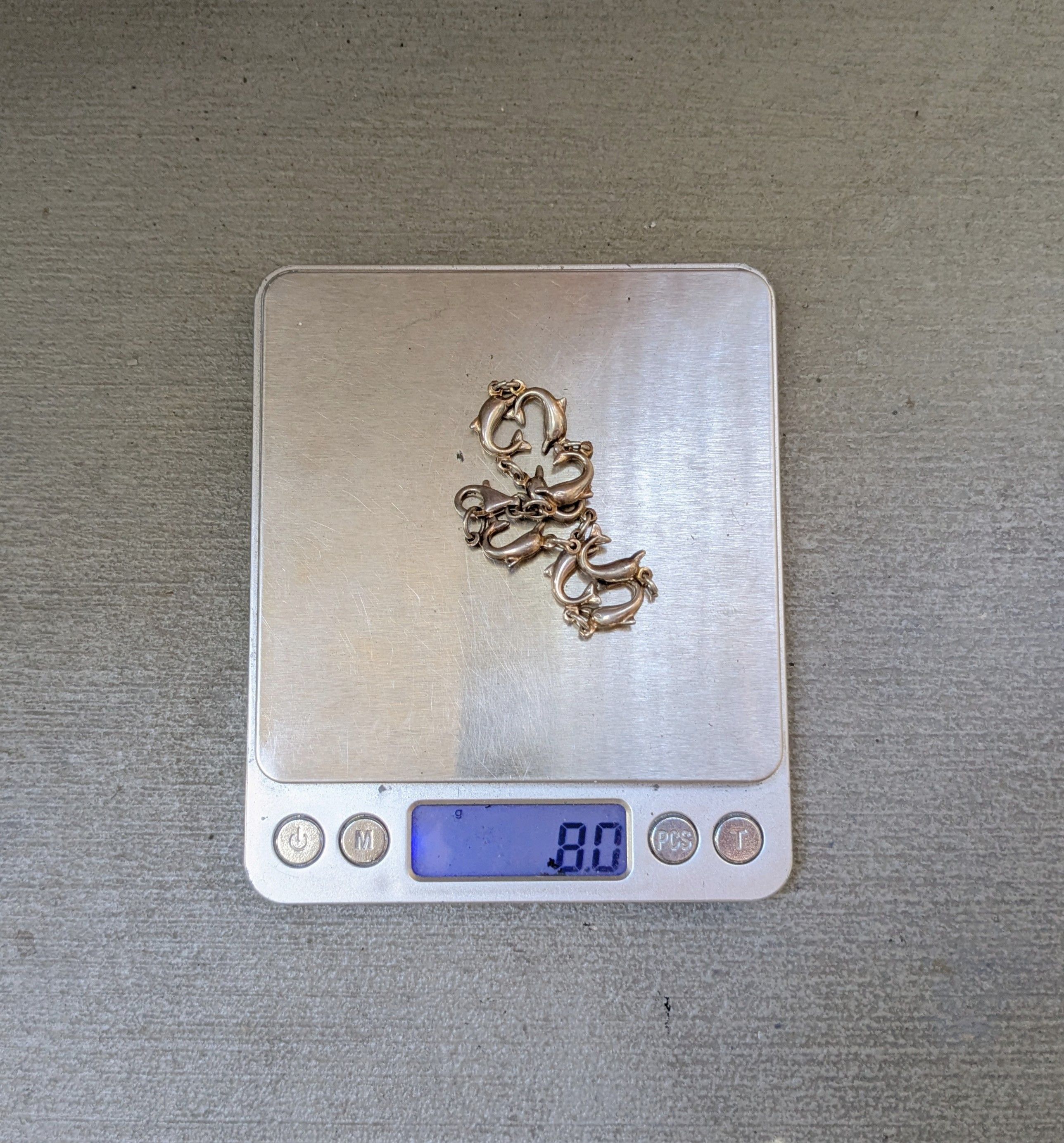 Jewelry × Vintage Vintage Sterling Silver Bracelet Dolphin Chain 7.25" Italy Size ONE SIZE - 15 Thumbnail