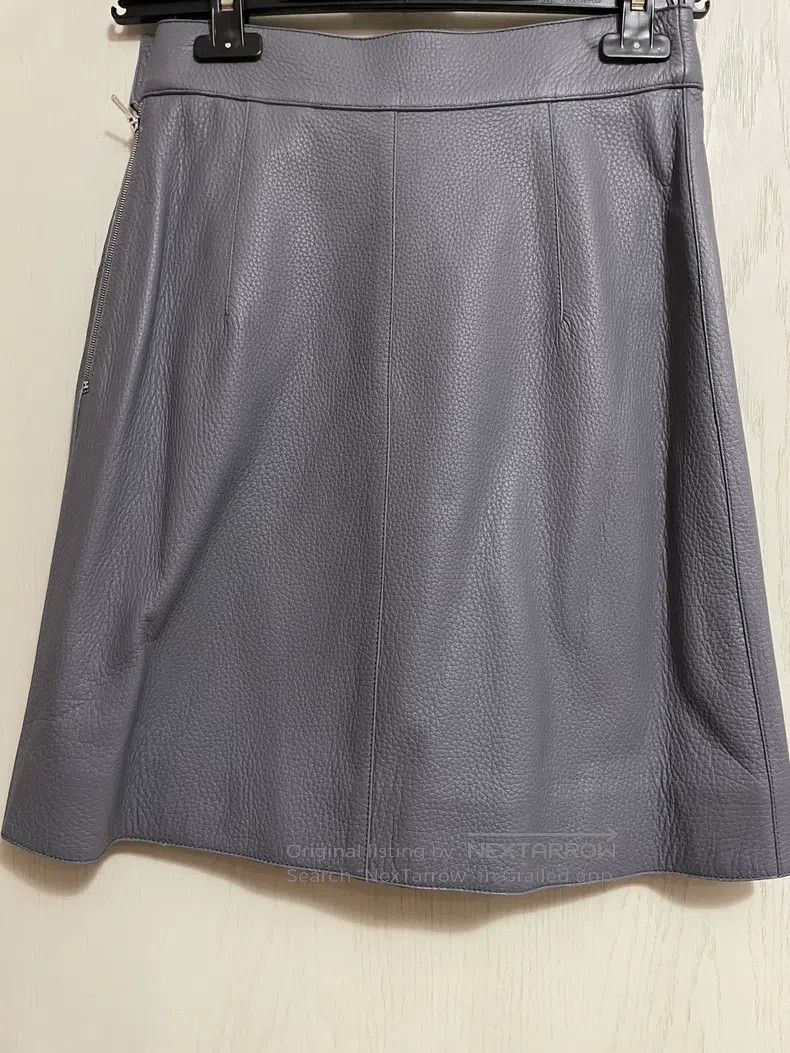 Hermes Hermes Mist Blue Suede Skirt Size 42" / US 20 - 2 Thumbnail