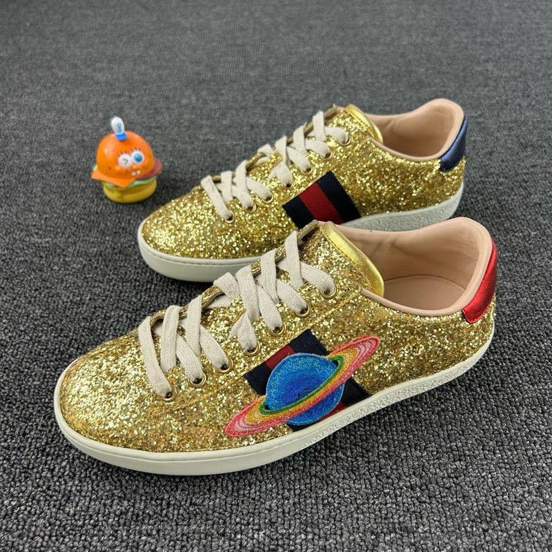 Gucci Gucci Glitter Low-Top Fashion Sneakers for Women 0079 Size US 5.5 / IT 35.5 - 1 Thumbnail