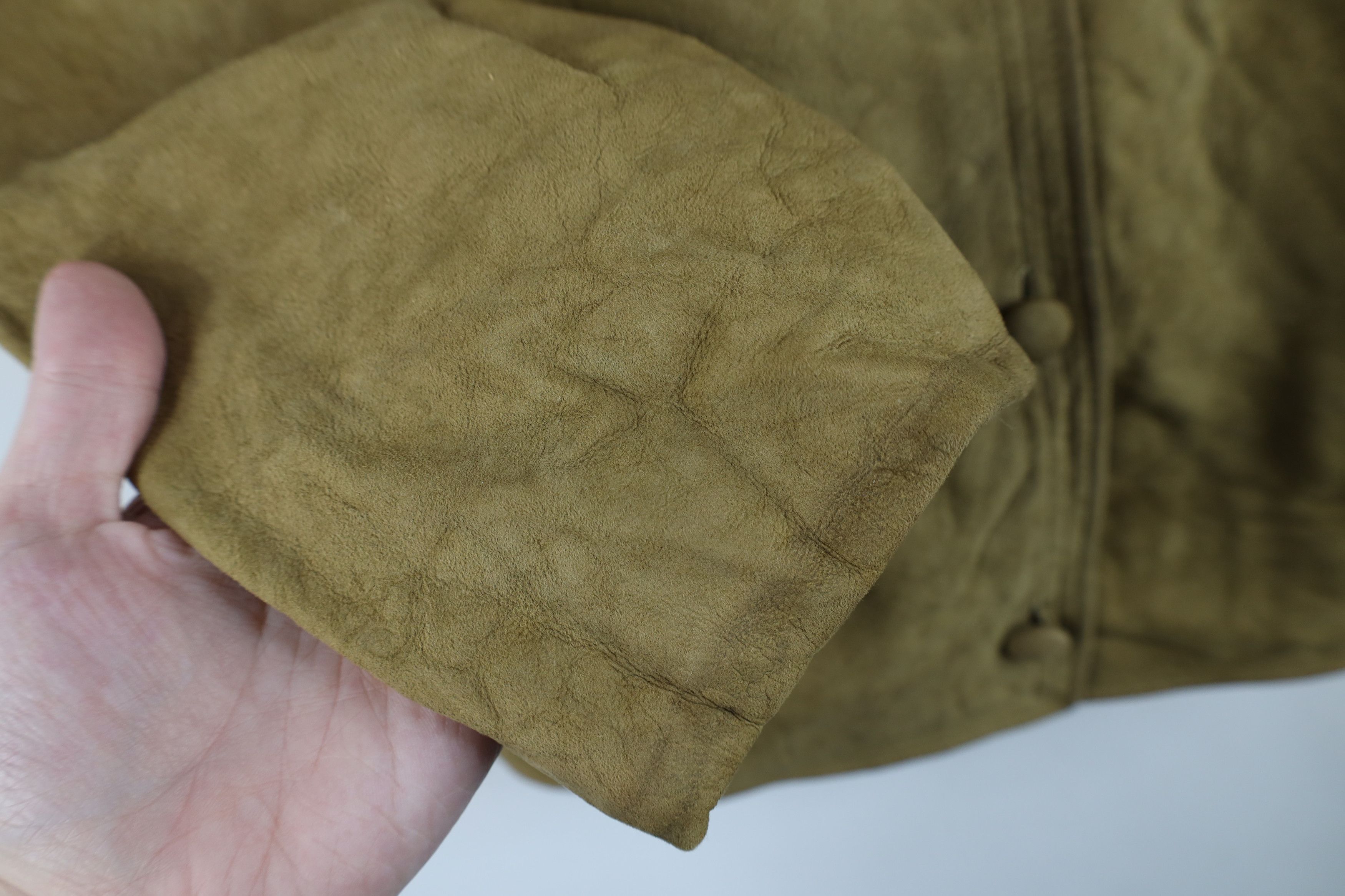 Vintage Vintage 30s 40s Streetwear Suede Leather Button Jacket USA Size L / US 10 / IT 46 - 8 Thumbnail
