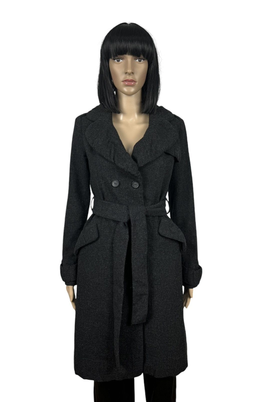 Allsaints AllSaints Wool Overcoat Belted size 6 Size XS / US 0-2 / IT 36-38 - 1 Thumbnail