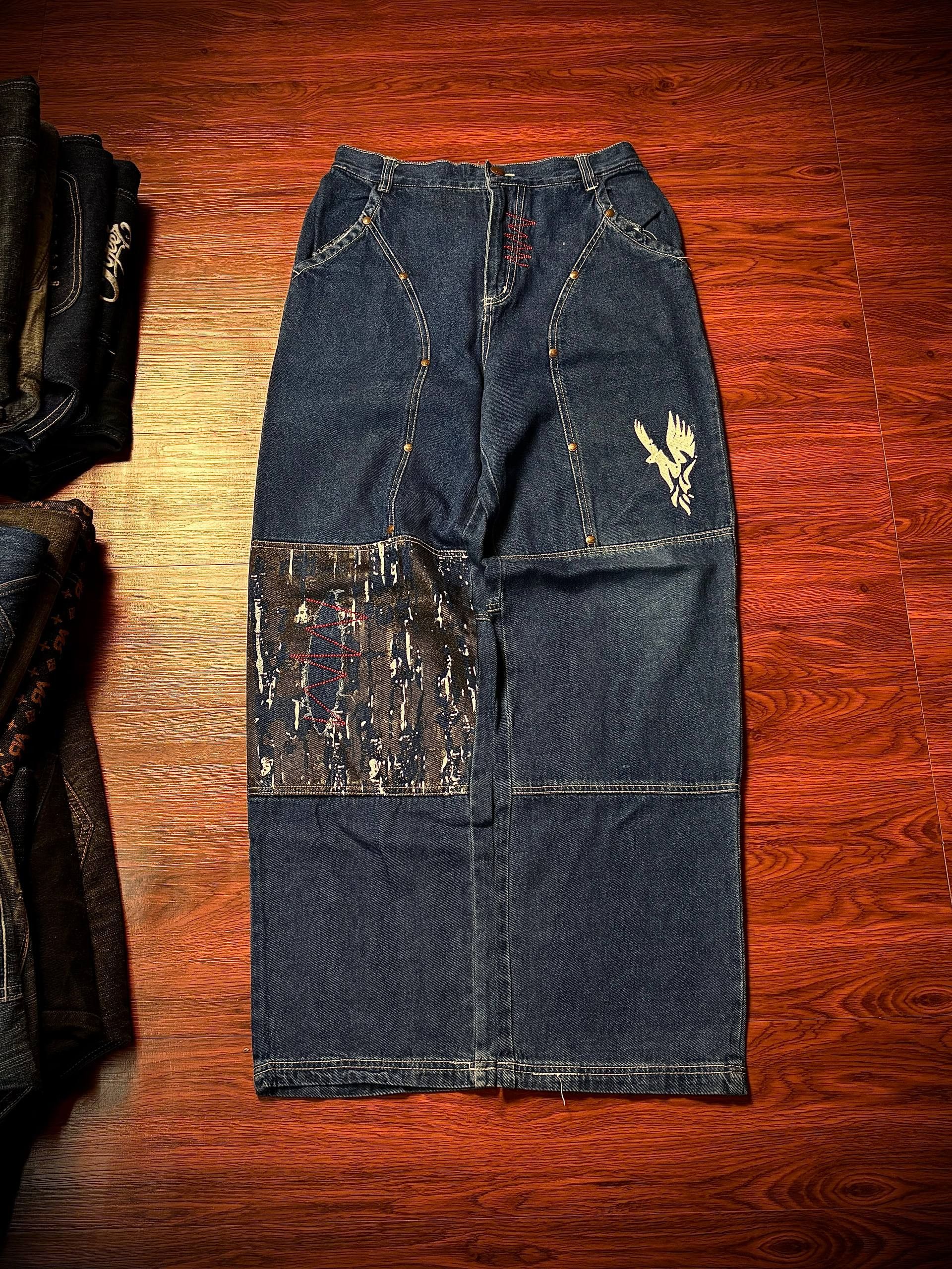 JNCO Vintage Y2K K-Red Unltd Big Eagle Baggy Pants Size US 28 / EU 44 - 1 Thumbnail