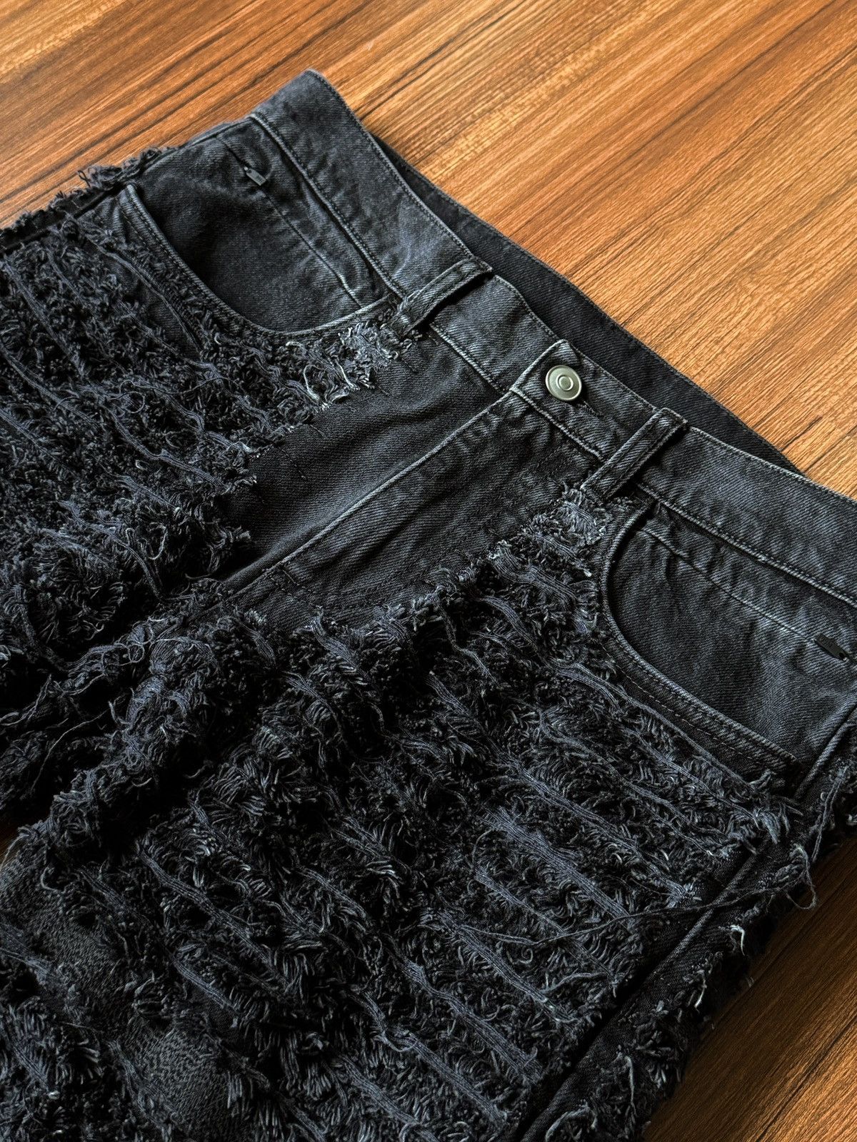 1017 ALYX 9SM × Blackmeans 1017 Alyx 9SM Blackmeans Distressed Jeans (2024) Black Size US 30 / EU 46 - 4 Thumbnail