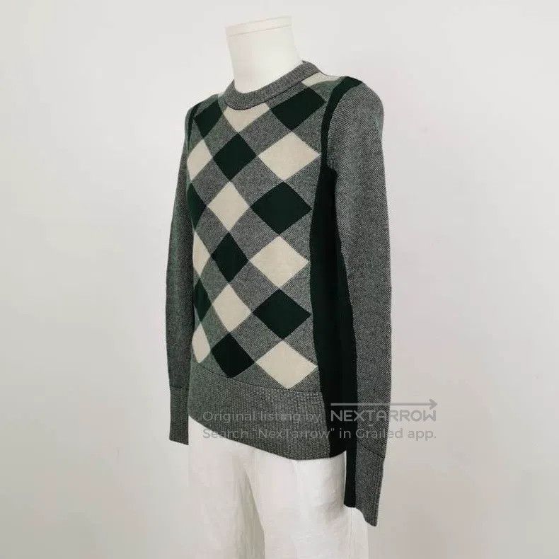 Other Valentino Green plaid crew neck knit Size XS / US 0-2 / IT 36-38 - 2 Thumbnail
