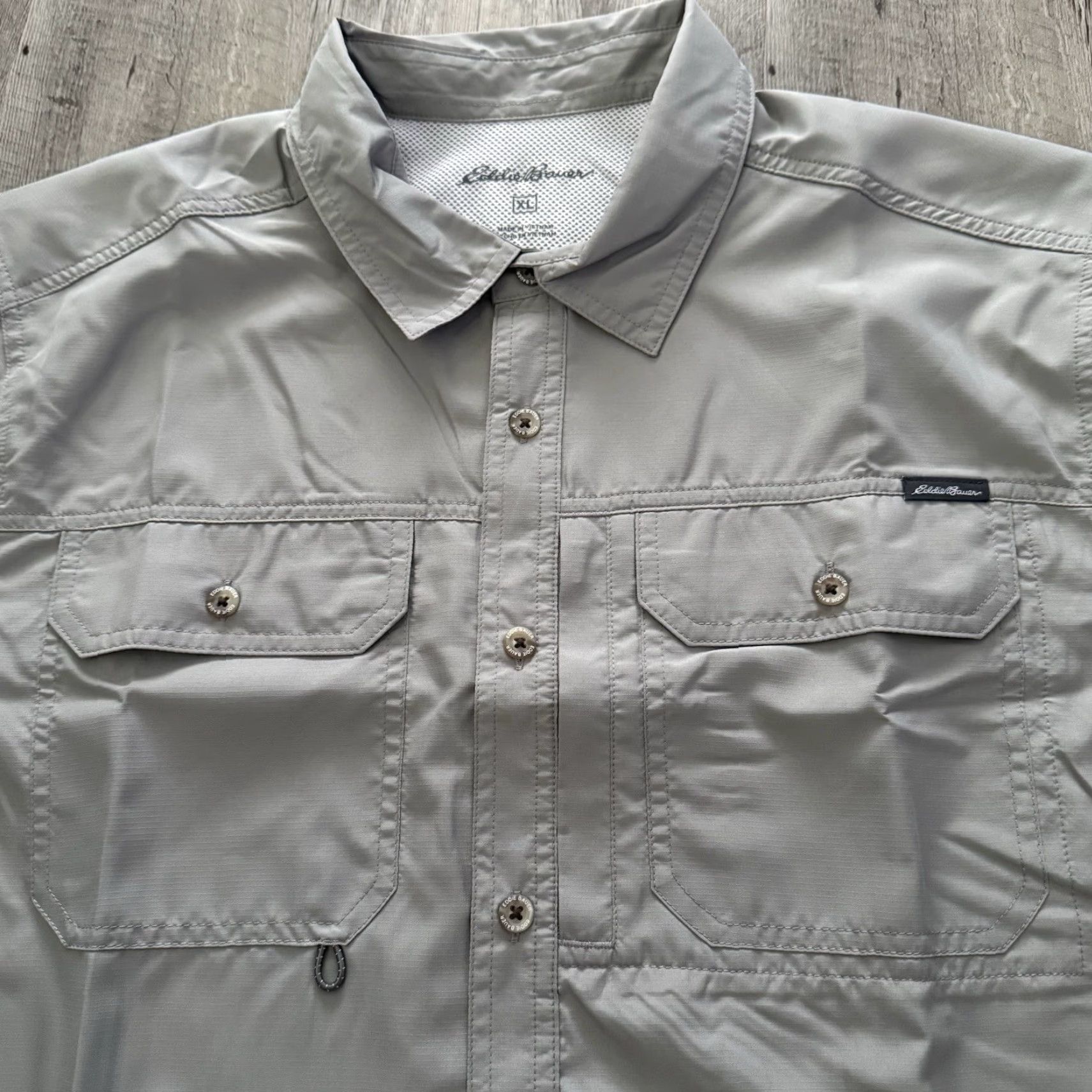 Eddie Bauer Eddie Bauer Shirt Mens XL Limestone Short Sleeve Woven Button Up Tech Vented NEW Size US XL / EU 56 / 4 - 3 Thumbnail