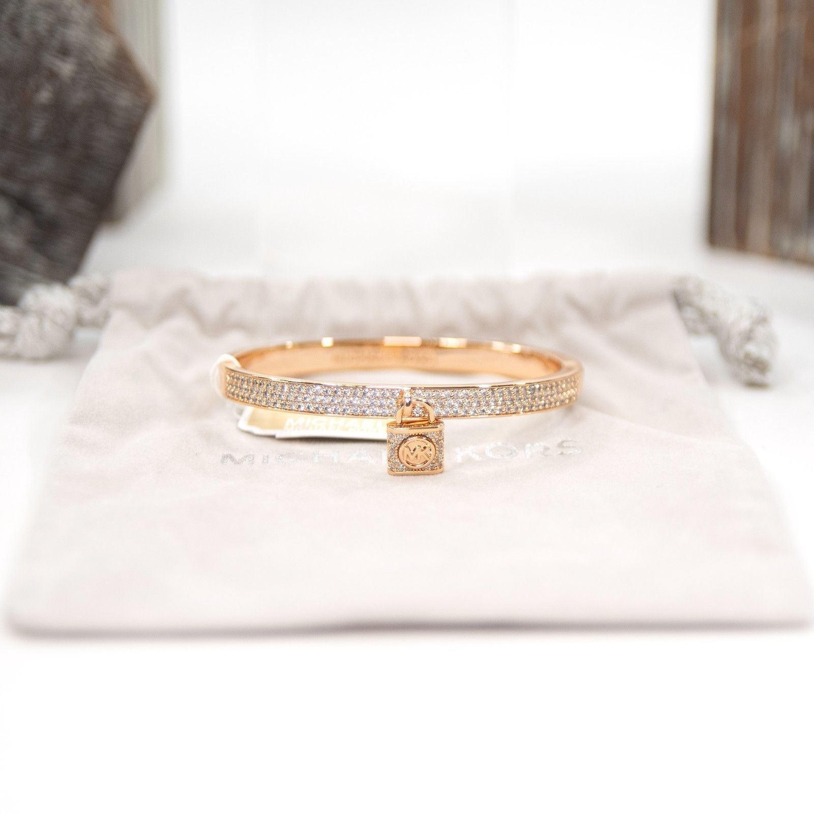 Michael Kors Michael Kors Metallic Muse Pave CZ Crystal Rose Gold Plated Size ONE SIZE - 8 Thumbnail