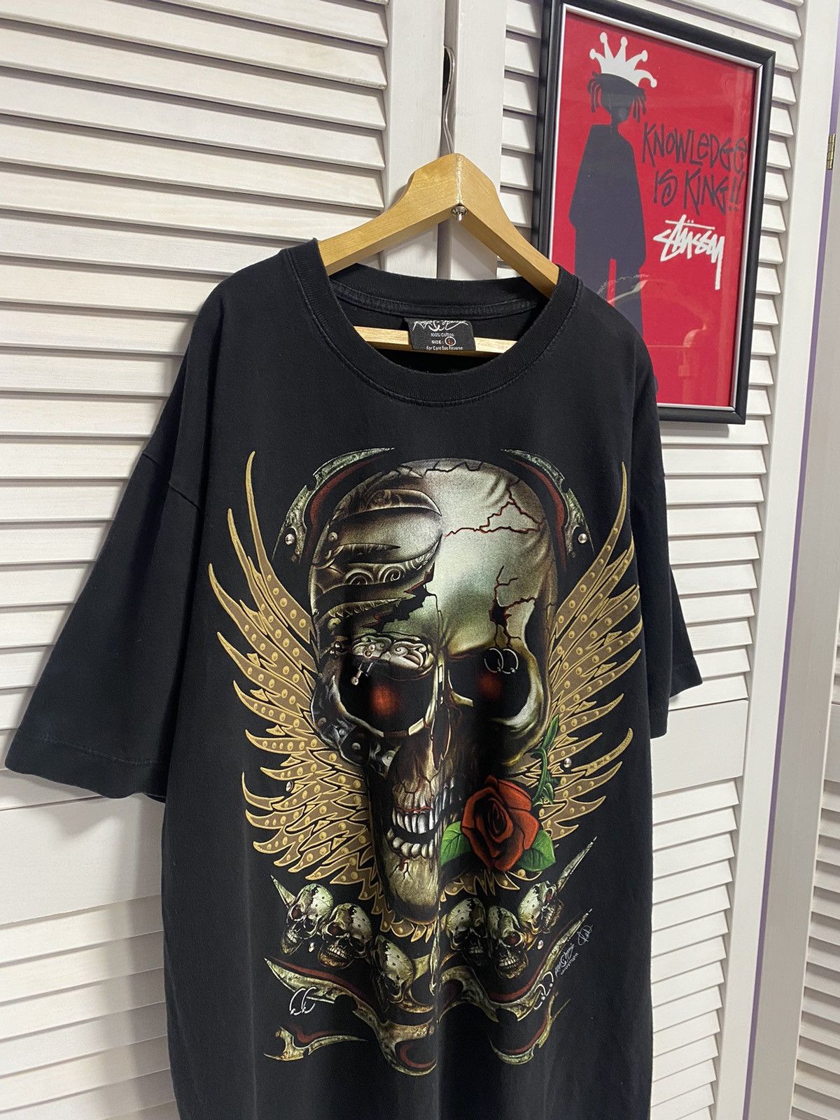 Band Tees T Shirt Tee Rock Skull Graphic Double Print Metal Items Size US L / EU 52-54 / 3 - 2 Thumbnail