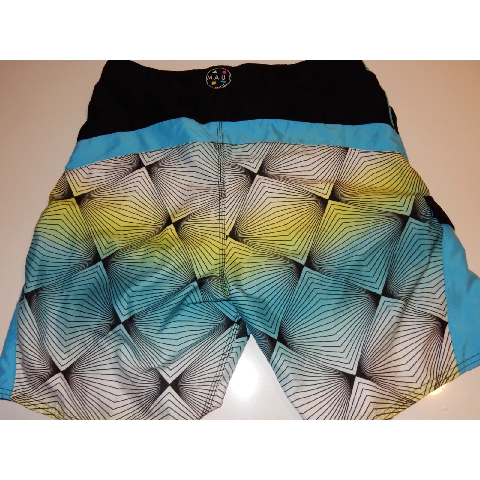 Vintage Maui & Sons Men's Board Shorts Size 34 Blue 34 Size US 34 / EU 50 - 4 Thumbnail