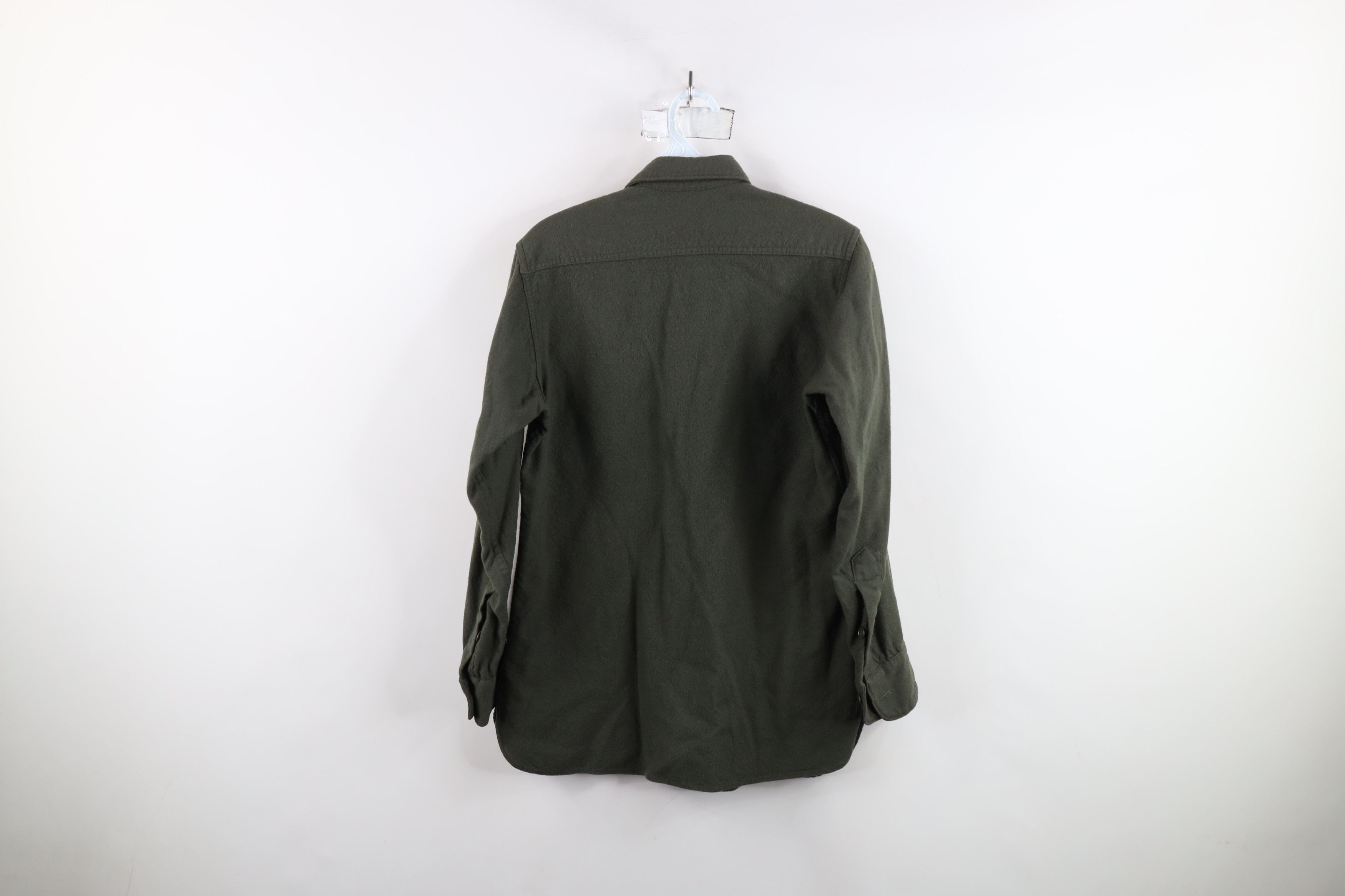 Vintage Vintage 50s 60s Military Wool Field Button Shirt Green USA Size US S / EU 44-46 / 1 - 11 Thumbnail