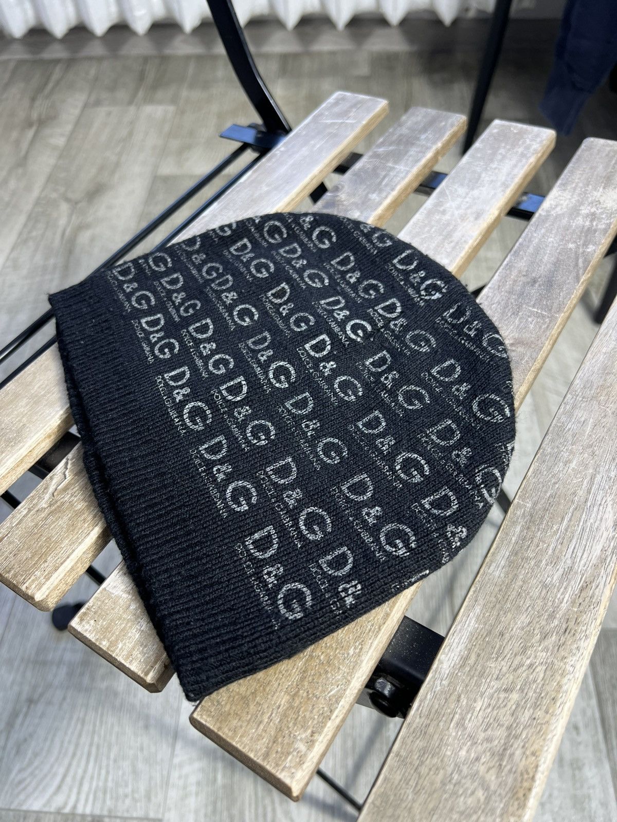 Dolce & Gabbana Crazy Archived Monogram Y2k Dolce Gabbana Beanie Hat Hysteri Size ONE SIZE - 3 Thumbnail