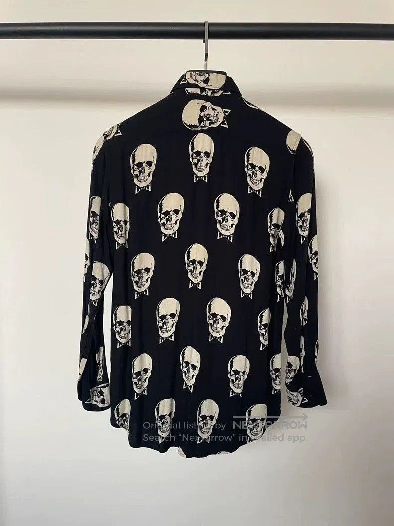 Saint Laurent Paris Saint Laurent Skull Print Silk Shirt. Size US L / EU 52-54 / 3 - 2 Thumbnail