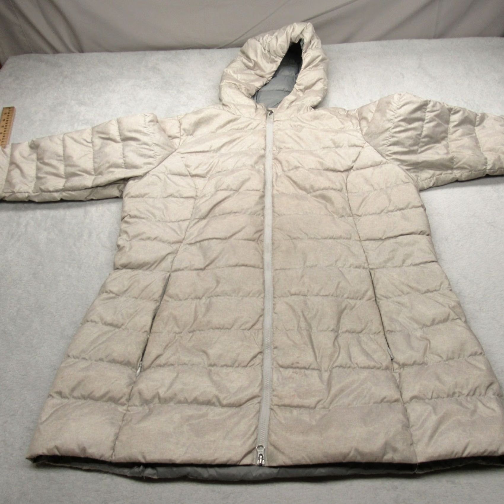Eddie Bauer Eddie Bauer Down Jacket Womens PXL Gray Insulated Hooded Puffer Size XL / US 12-14 / IT 48-50 - 6 Thumbnail