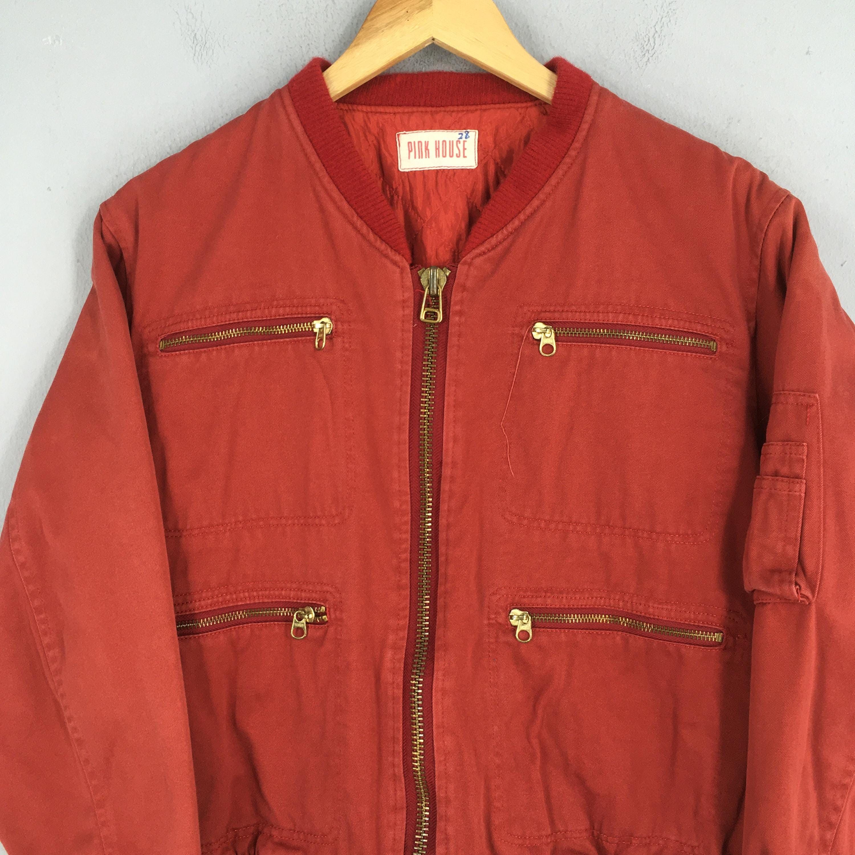 Pink House Vintage Pink House Japan Red Bomber Jacket Medium Size US M / EU 48-50 / 2 - 2 Thumbnail
