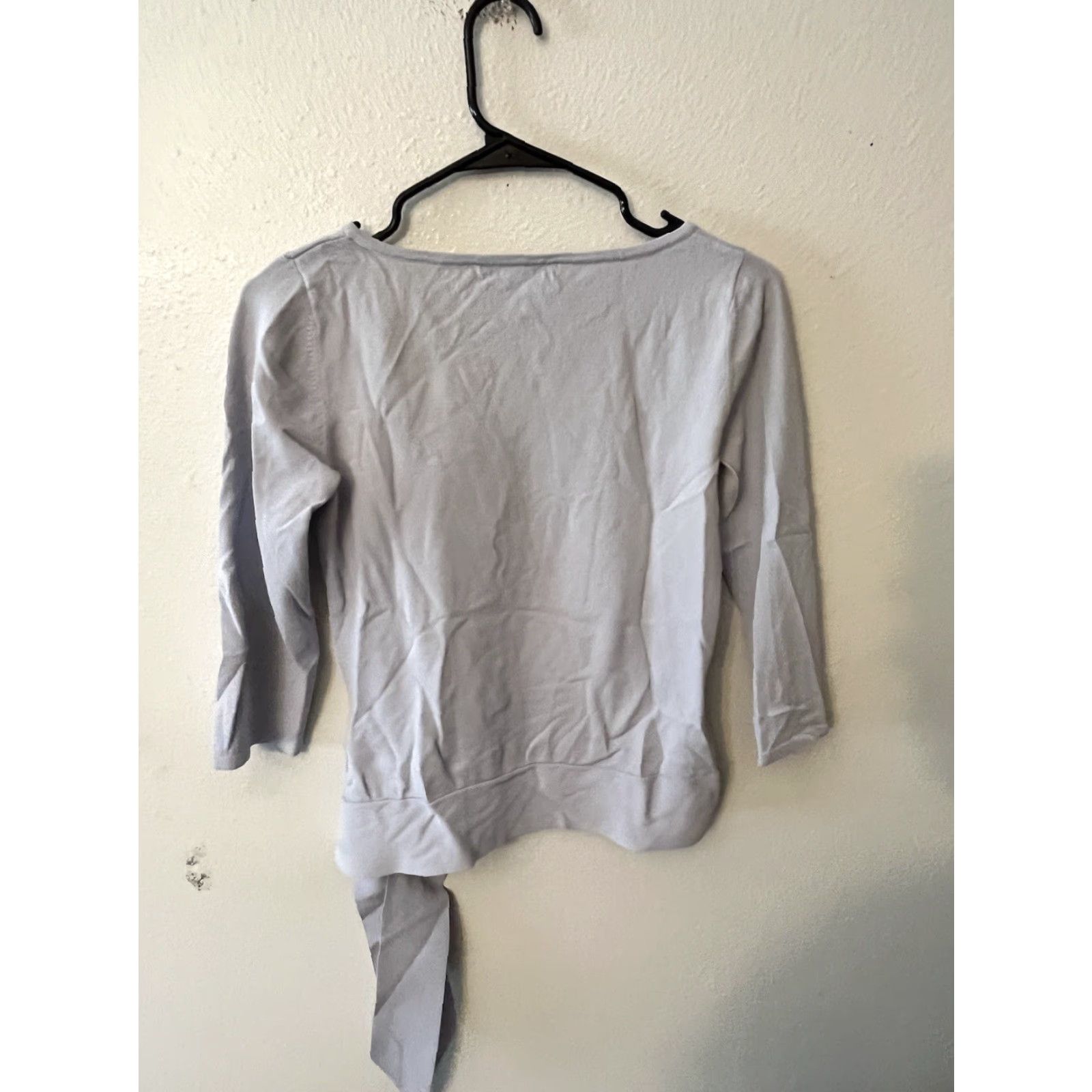 Banana Republic BANANA REPUBLIC M Women/junior 3/4 Sleeve Side-Tie Knit Sweater Top Light Blue Size M / US 6-8 / IT 42-44 - 3 Thumbnail