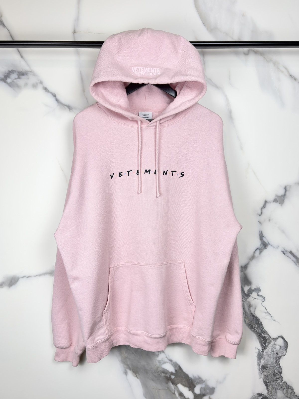 Vetements SS21 Vetements Friends Parody Logo Oversized Hoodie Pink Size US S / EU 44-46 / 1 - 1 Thumbnail
