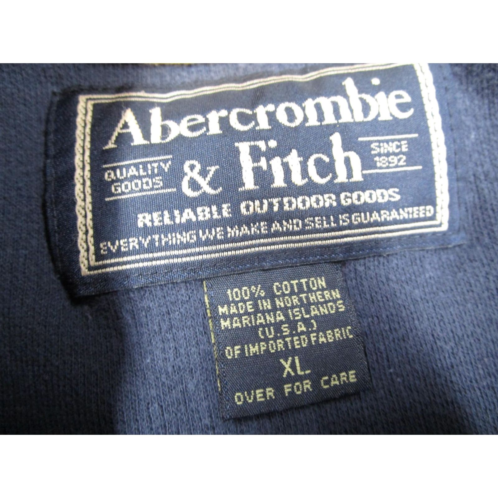 Abercrombie & Fitch VINTAGE Abercrombie & Fitch Sweatshirt Mens XL Navy Blue Crewneck 90s Retro Embroidered Logo - Cotton Pullover, Classic Fit, Made in USA Size US XL / EU 56 / 4 - 2 Thumbnail
