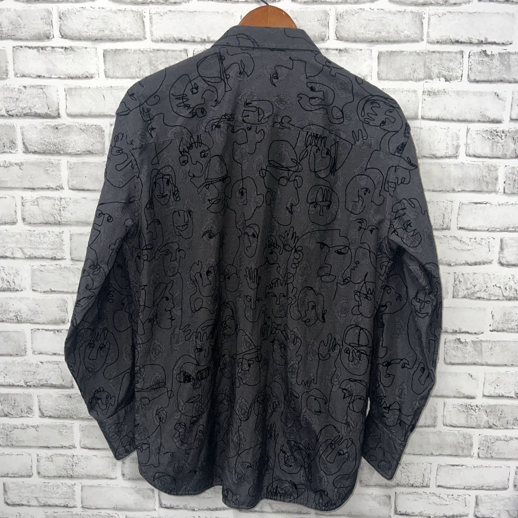 Luchiano Visconti VINTAGE Luchiano Visconti Black Button-Up Shirt Mens Size L Size US L / EU 52-54 / 3 - 4 Thumbnail