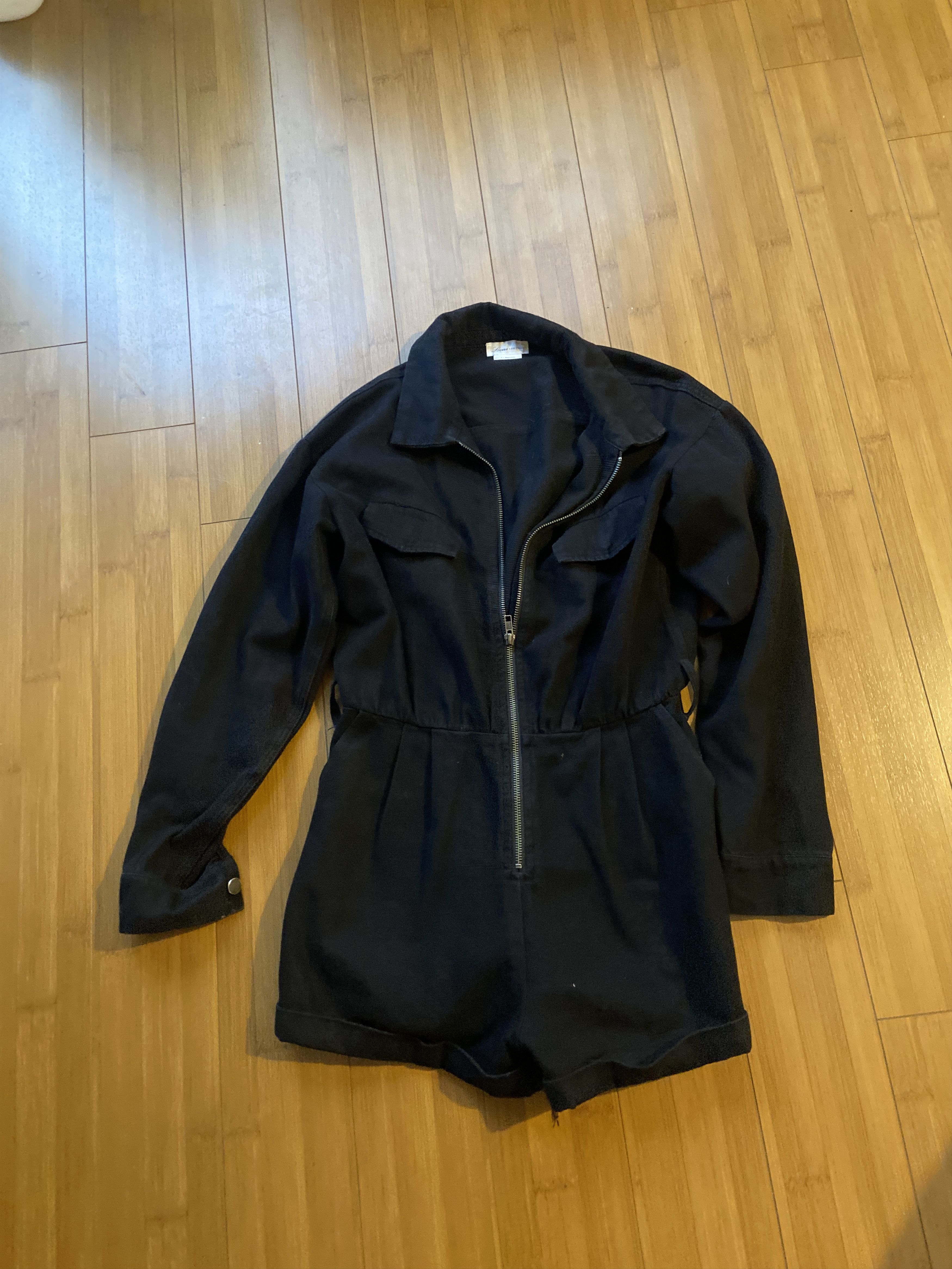 Lovers and Friends Lovers and Friends Black Denim Zip up Romper Black - Small Size S / US 4 / IT 40 - 1 Thumbnail