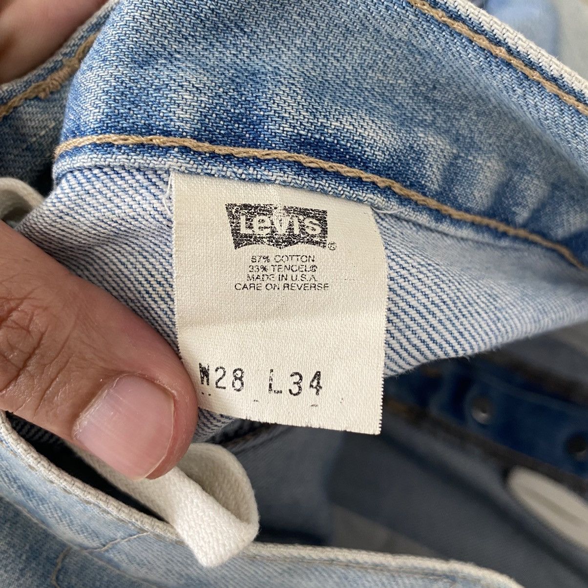 Levi's Vintage Levis Engineered Loose Faded Blue Twisted Leg Jeans Size US 32 / EU 48 - 13 Thumbnail