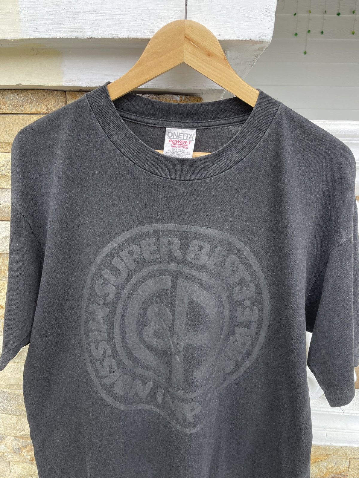 Band Tees 🔥Rare🔥Vtg90s Super Best 3 MISSION IMPOSIBLE Sun Faded Tee Size US L / EU 52-54 / 3 - 2 Thumbnail