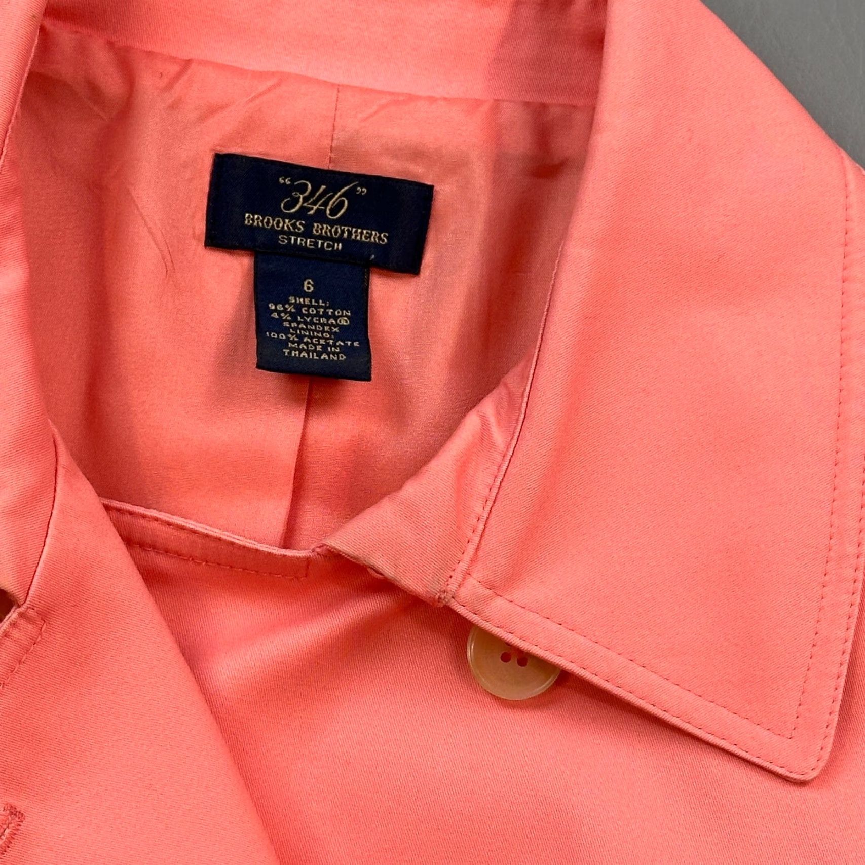 Brooks Brothers Brooks Brothers 346 Jacket Women’s 6 Coral Double Breasted Stretch Trench Coat Casual Workwear Travel Shirt Coat Mens Womens Boys Girls Size M / US 6-8 / IT 42-44 - 4 Thumbnail