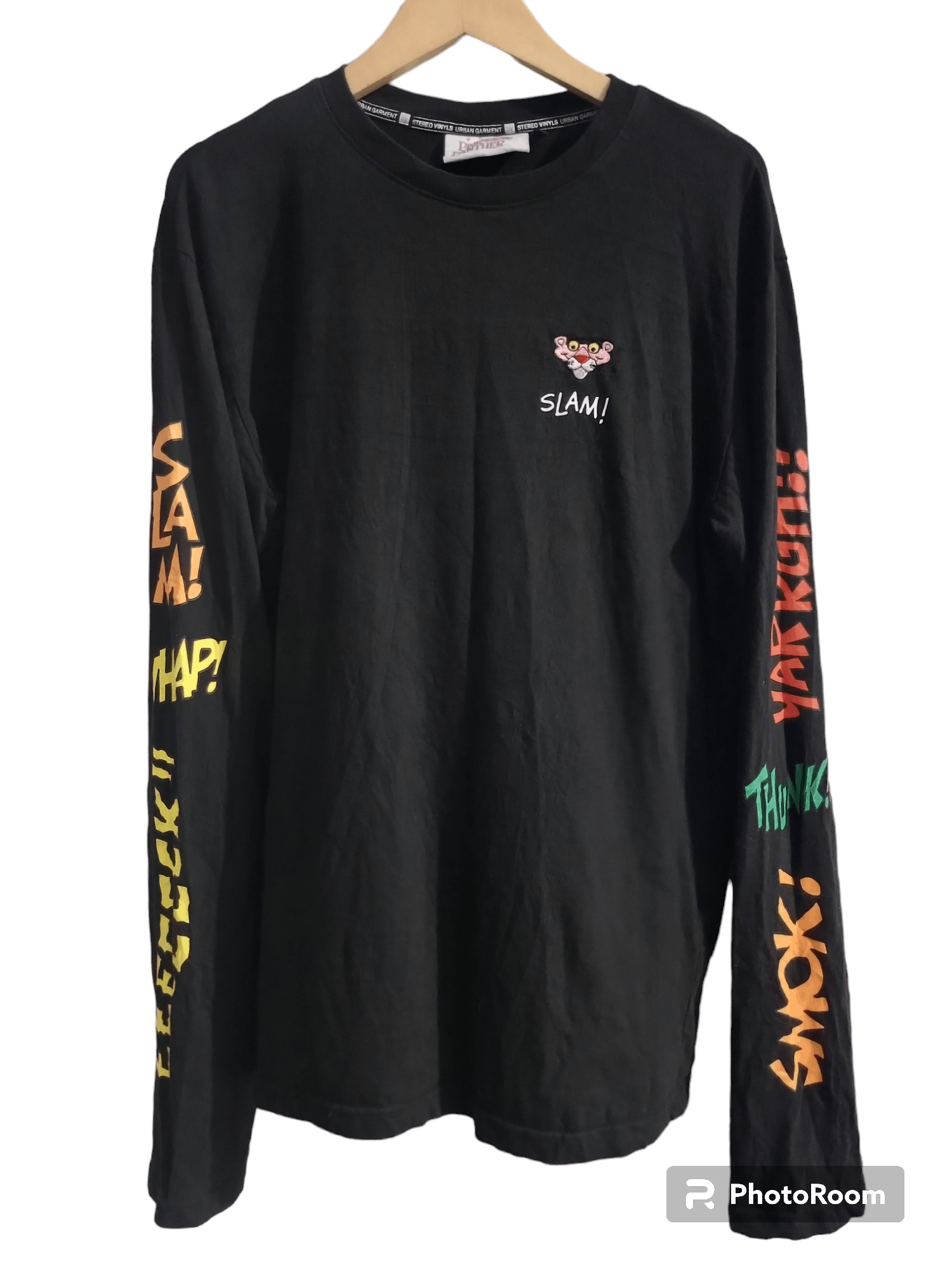 20471120 Pink Panther spell out long sleeve tee Size US L / EU 52-54 / 3 - 1 Thumbnail
