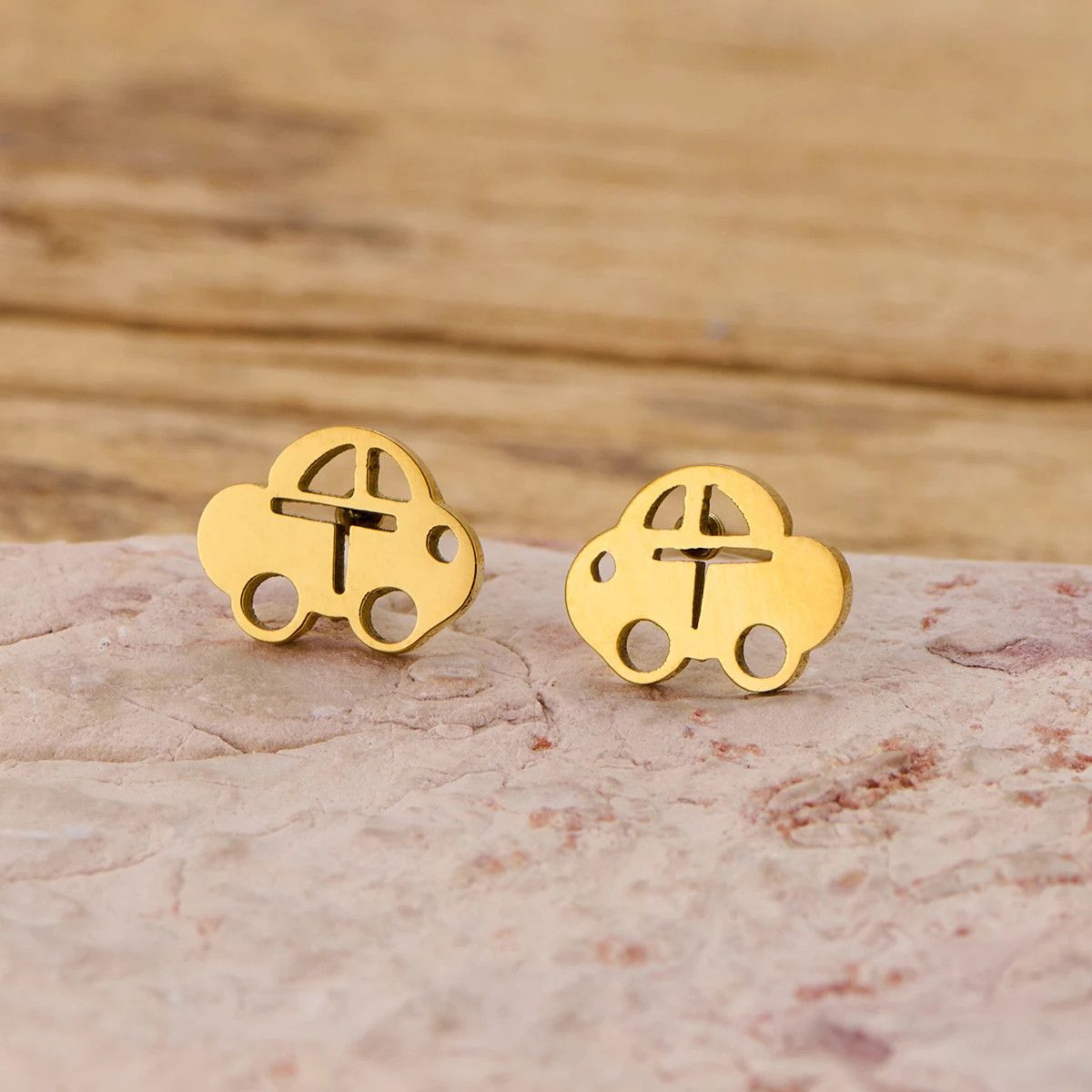 Jewelry Car Mini Stud Earrings Charm Earring Gift Size ONE SIZE - 1 Thumbnail