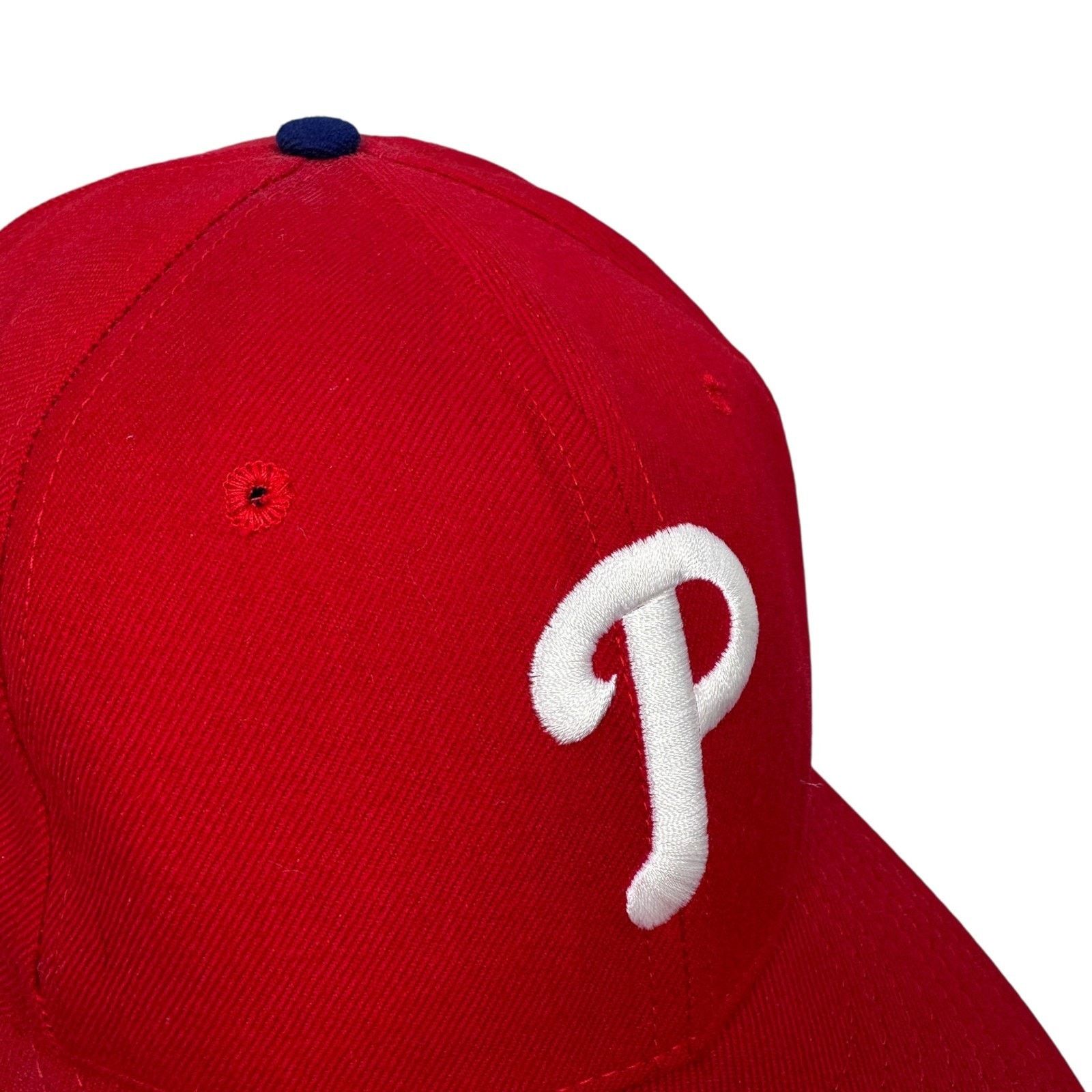 New Era Vintage New Era Philadelphia Phillies Fitted Hat 7 1/8 Red Size ONE SIZE - 2 Thumbnail