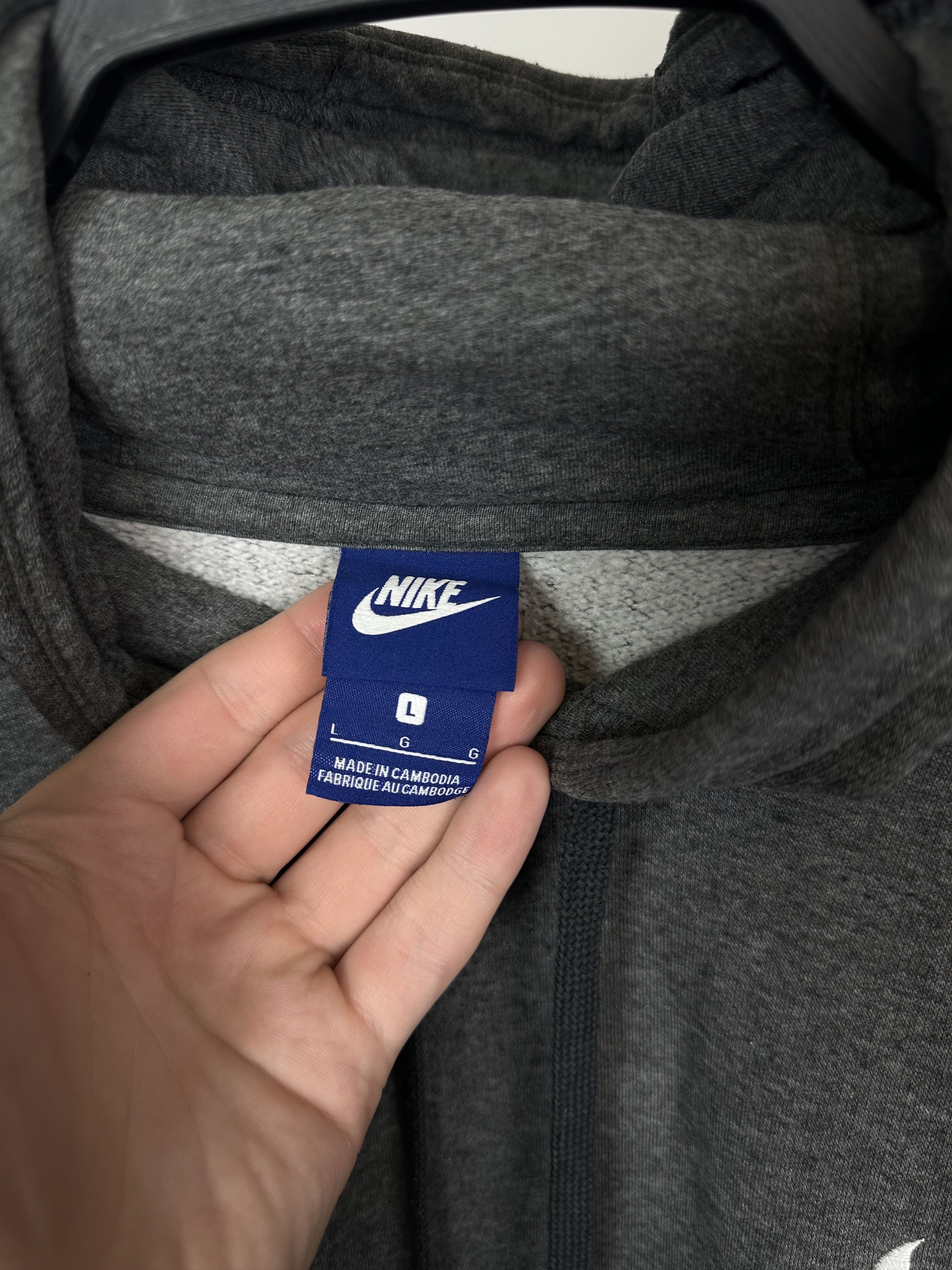 Nike Nike hoodie men gray blue label L cotton Size US L / EU 52-54 / 3 - 7 Thumbnail