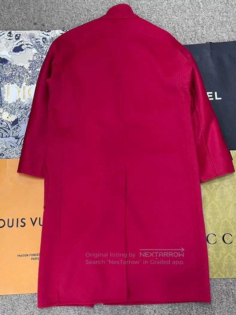 Hermes Hermes Red Cashmere Big Coat Size XXS / US 00 / IT 34 - 3 Thumbnail