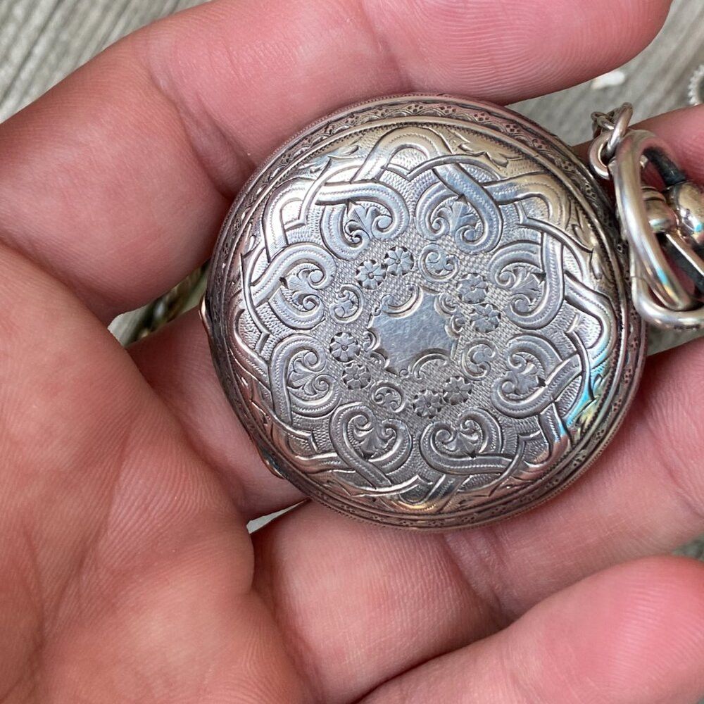 Vintage 1800s Antique George IV Silver Paircase Verge Fusee W/ Chai Size ONE SIZE - 5 Thumbnail