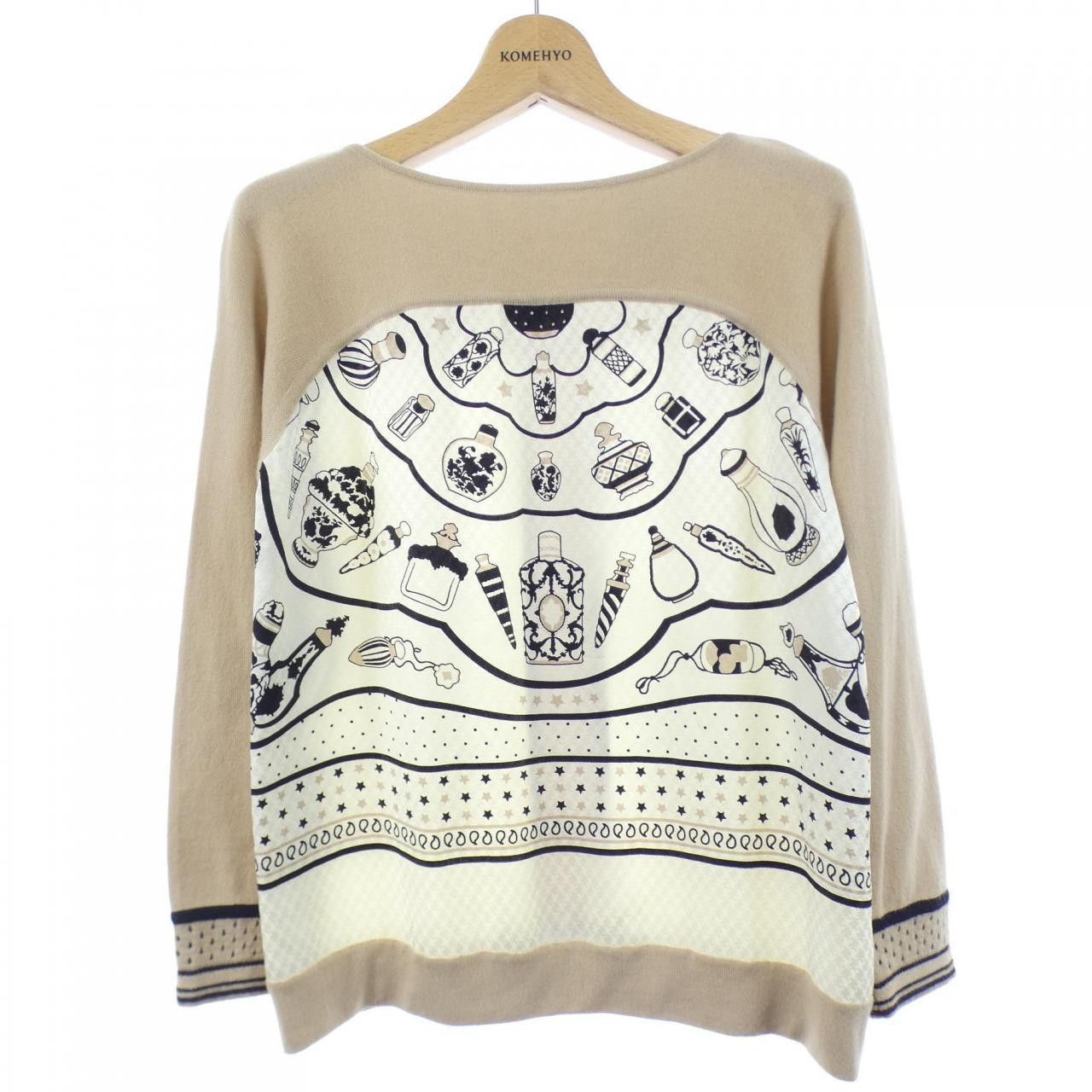Hermes Hermes Hermes QU IMPORTE LE FLACON Cashmere Blend Knitwear Textile Tops DUTY FREE for USA Size ONE SIZE - 1 Thumbnail