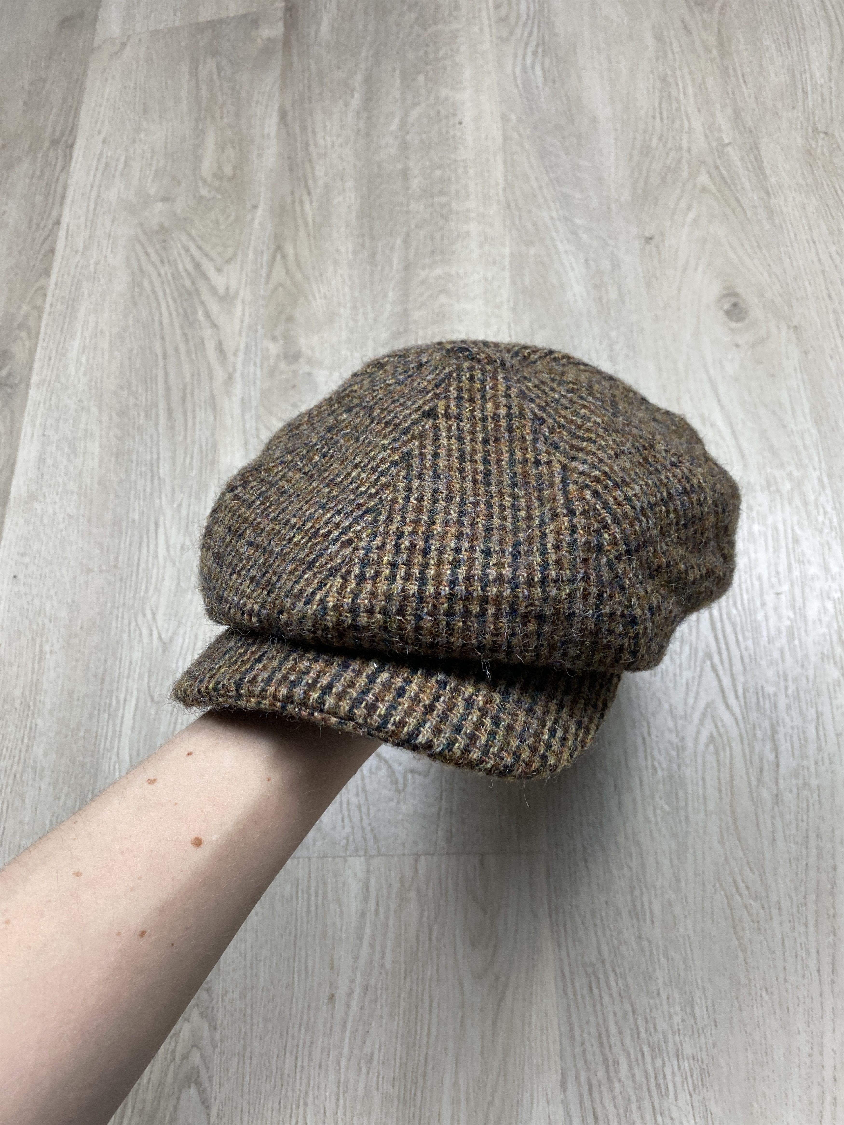 Harris Tweed Harris Tweed Wool Vintage Patchwork Baker Boy Flat Cap Hat Size ONE SIZE - 2 Thumbnail