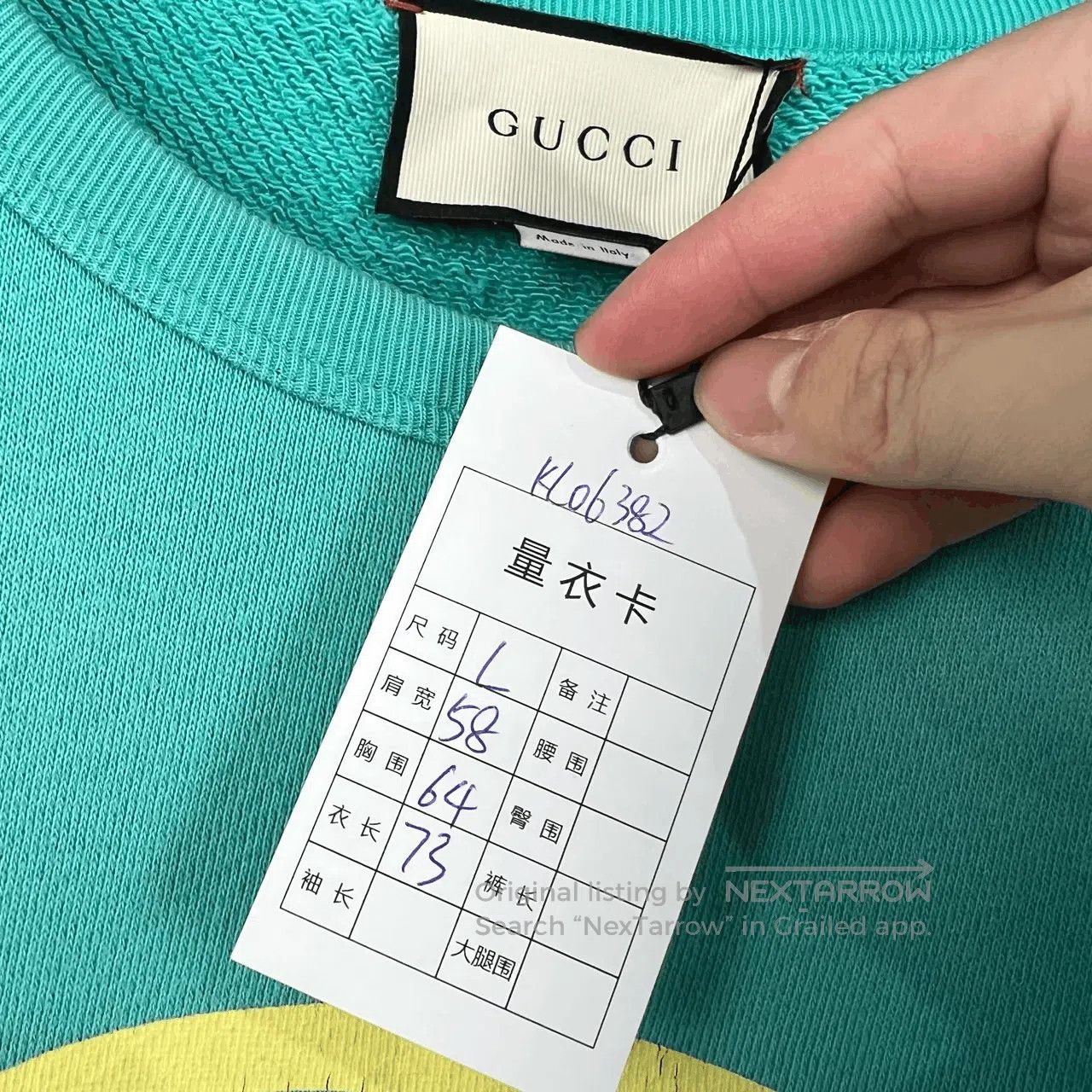 Gucci gucci double g logo sweatshirt in turquoise. Size US L / EU 52-54 / 3 - 8 Thumbnail