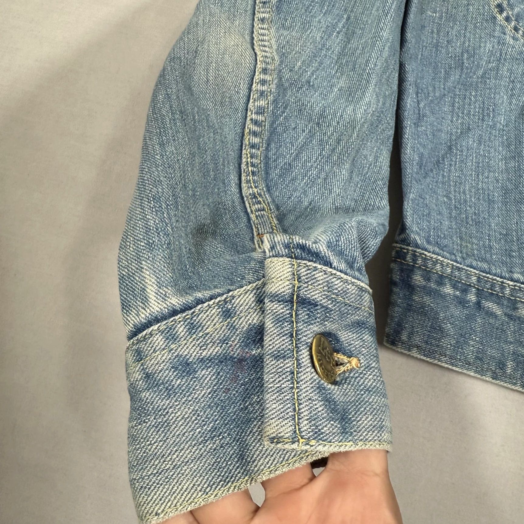 Lee VINTAGE Lee Jacket Mens 38 Blue Sanforized Denim Jean Trucker Union Made USA 60s Size US 38 / EU 54 - 6 Thumbnail