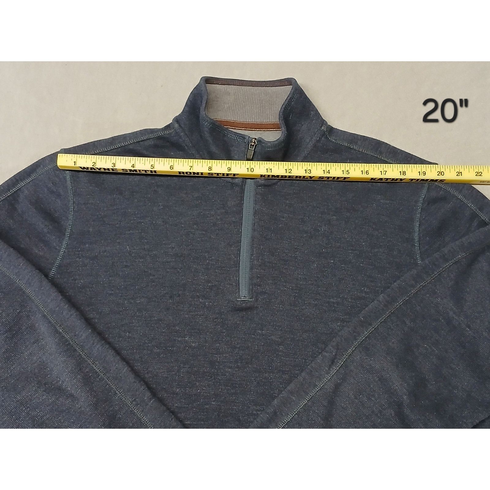 Eddie Bauer Eddie Bauer (XL) Men's Blue Full-Zip Mock Neck Sweatshirt Size US XL / EU 56 / 4 - 4 Thumbnail