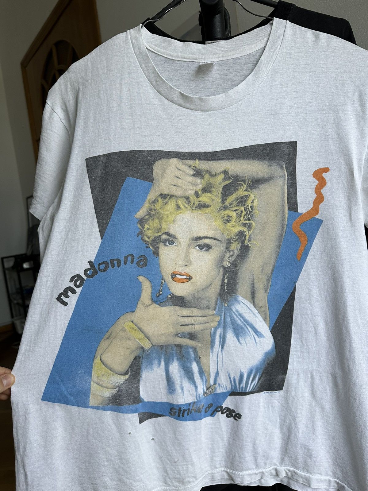 image of Archival Clothing x Band Tees Vintage Madonna T-Shirt 1990 Tour Tee Singlestich in White (Size XL)