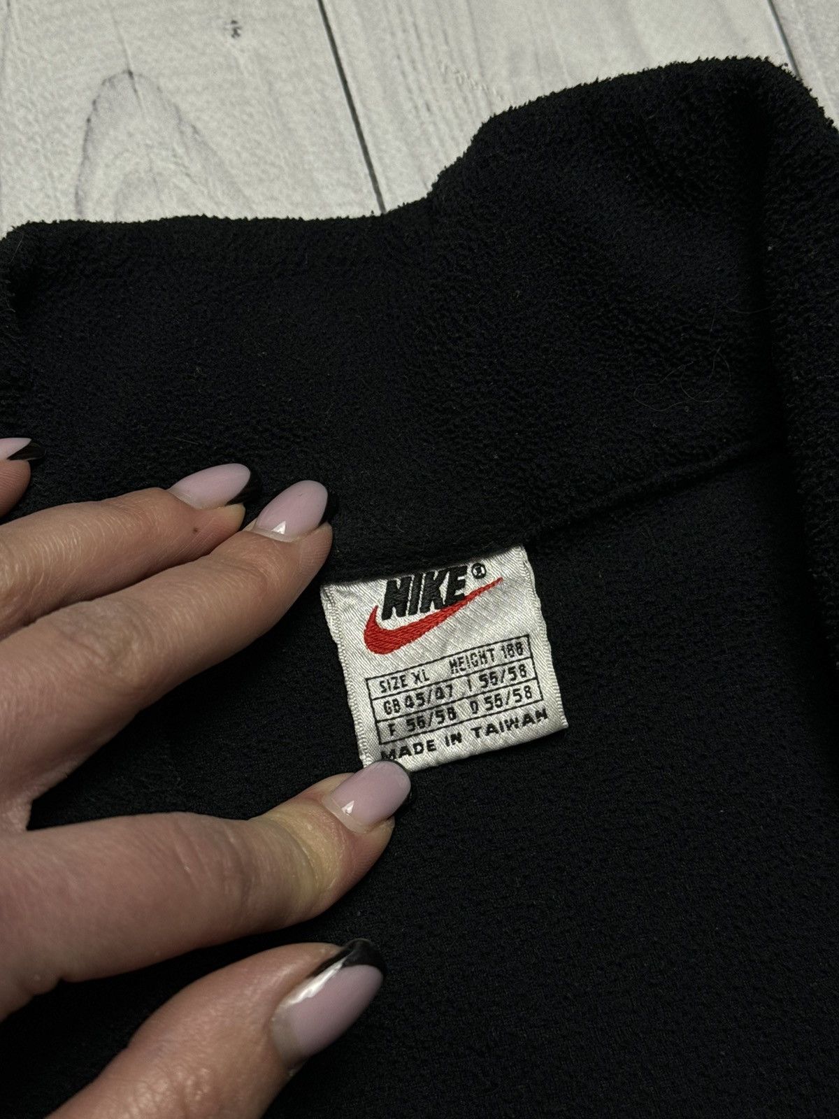 Nike × Vintage Vintage Nike fleece zip 1/4 sweatshirt logo size L-XL Size L / US 10 / IT 46 - 6 Thumbnail