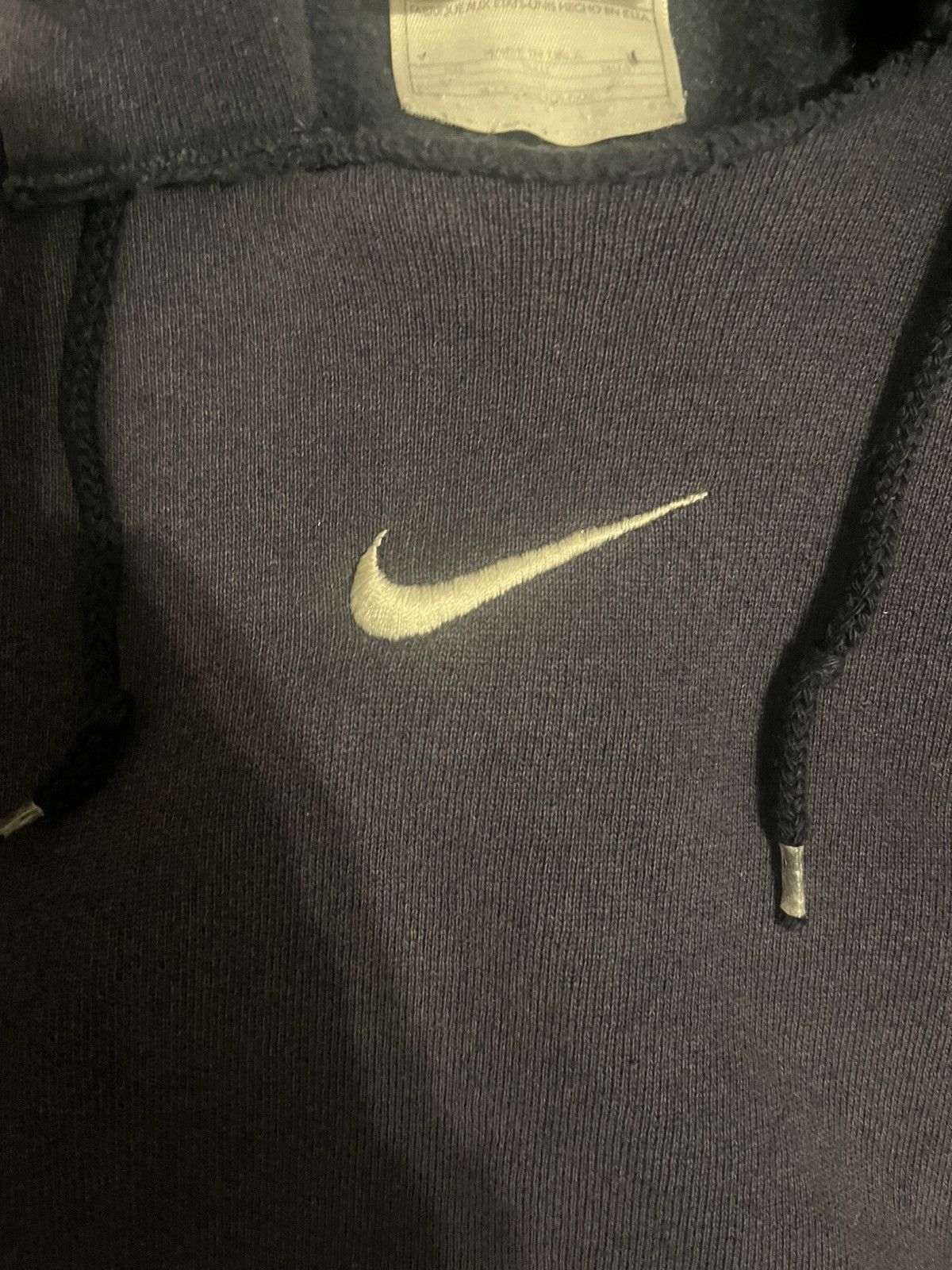 Nike × Vintage Navy Nike center swoosh red tag hoodie Size US L / EU 52-54 / 3 - 2 Thumbnail