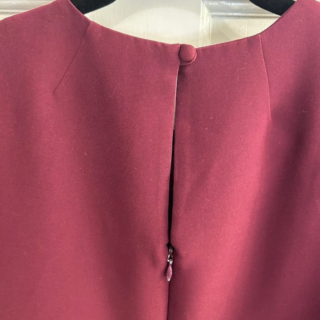 MILLY Women's Milly Dress Burgundy Size 8 Size M / US 6-8 / IT 42-44 - 6 Thumbnail