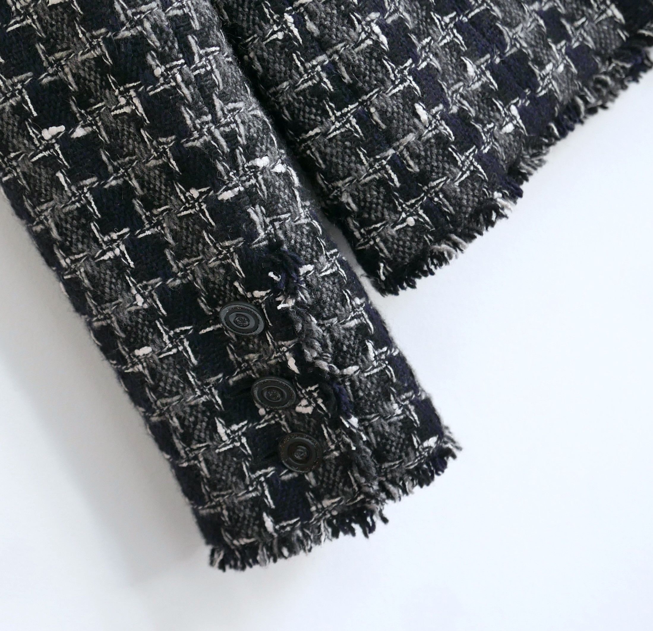Chanel Chanel Fall 2007 07A Cashmere Houndstooth Tweed Jacket Size XS / US 0-2 / IT 36-38 - 7 Thumbnail