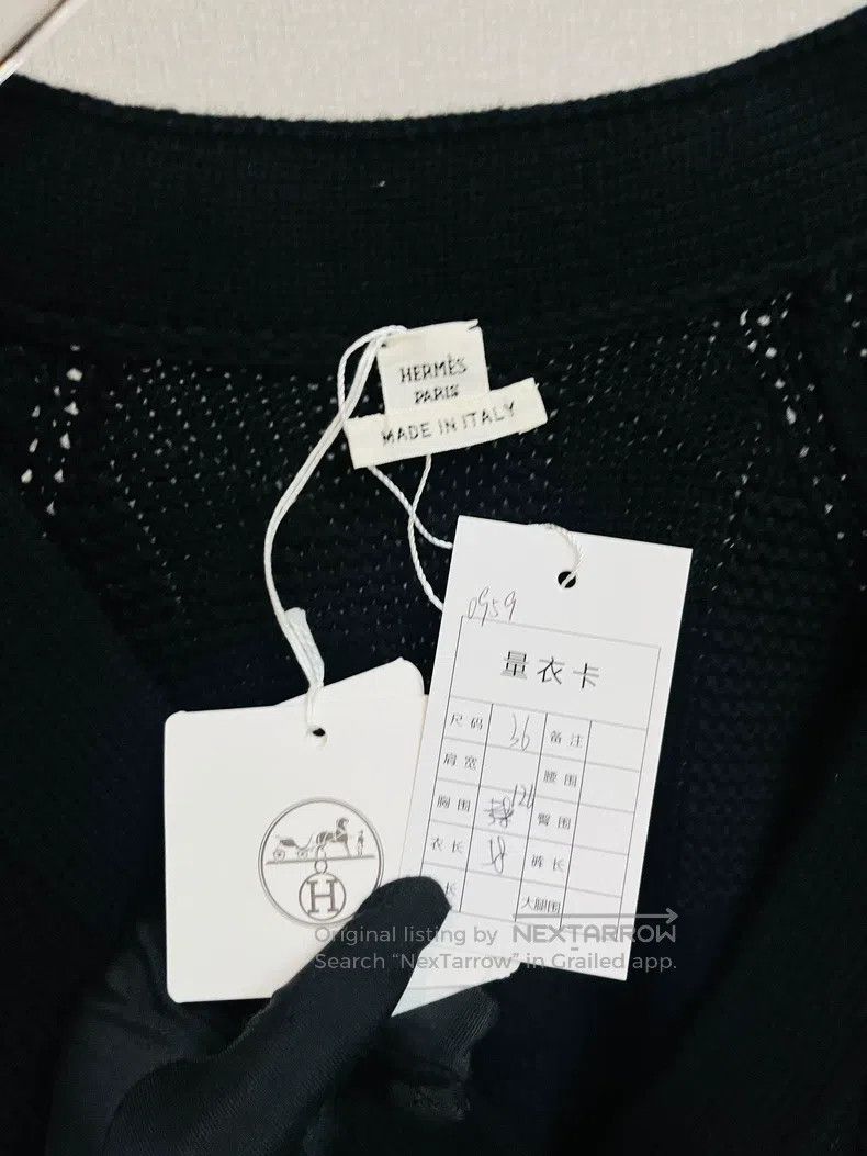 Hermes Hermes Black V-Neck Wool Knit Top Size XS / US 0-2 / IT 36-38 - 5 Thumbnail