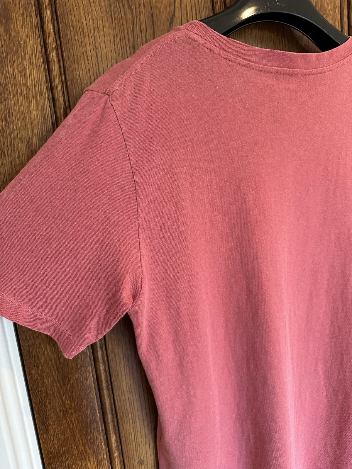 Saint Laurent Paris $550 Saint Laurent Rive Gauche logo t shirt pink salmon Size US M / EU 48-50 / 2 - 18 Thumbnail