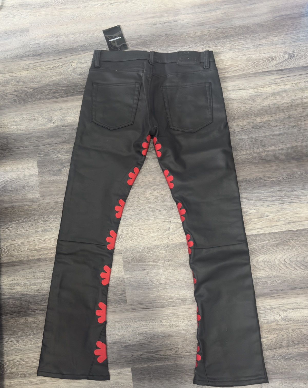 LOSTSHDWS LOSTSHDWS BLACK WAXED PANT SUN LOGO (RED) Size US 30 / EU 46 - 6 Thumbnail