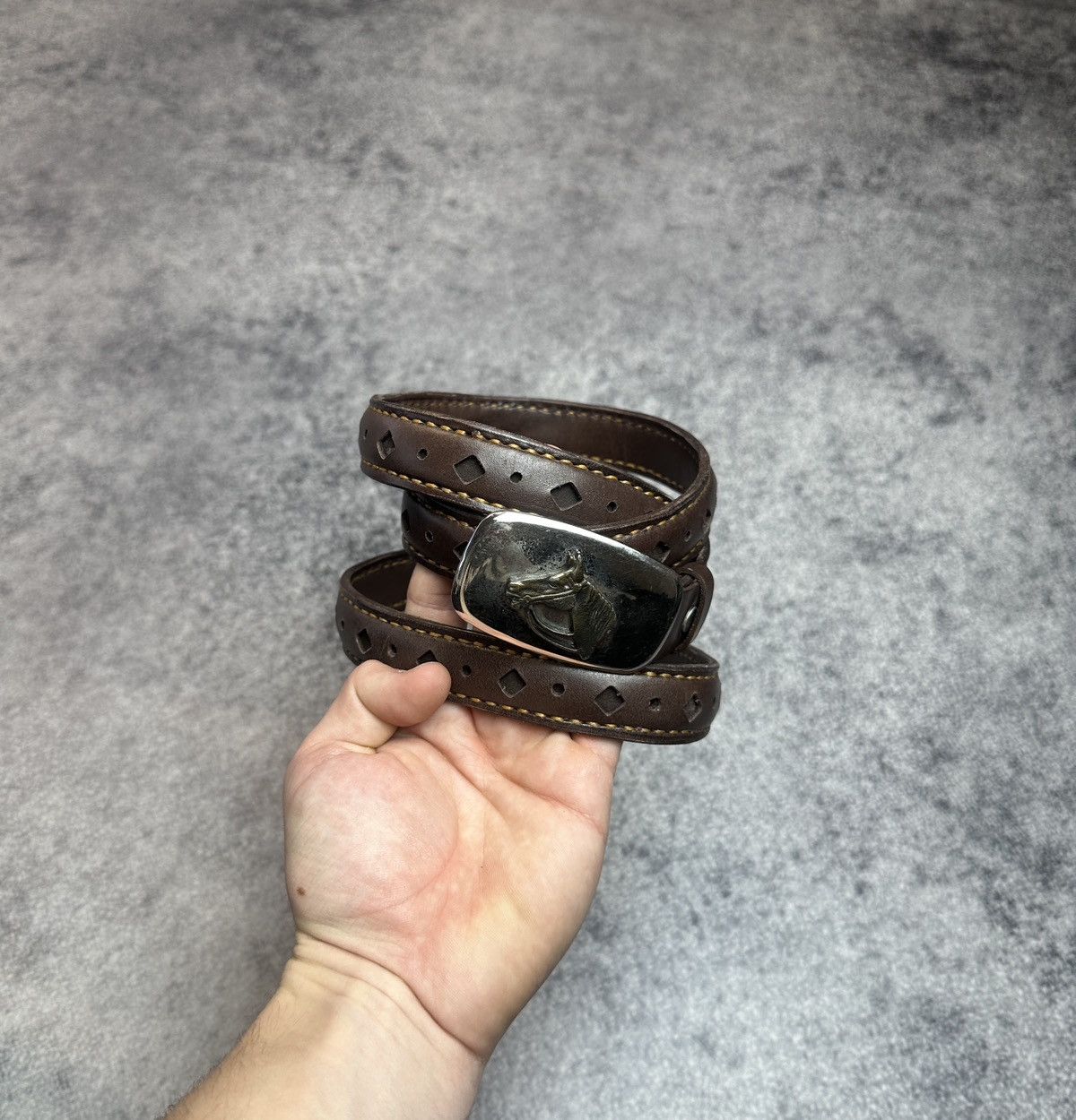 Other Y2K Vintage Horse Logo Leather Belts Streetwear Hype Casual Size ONE SIZE - 3 Thumbnail