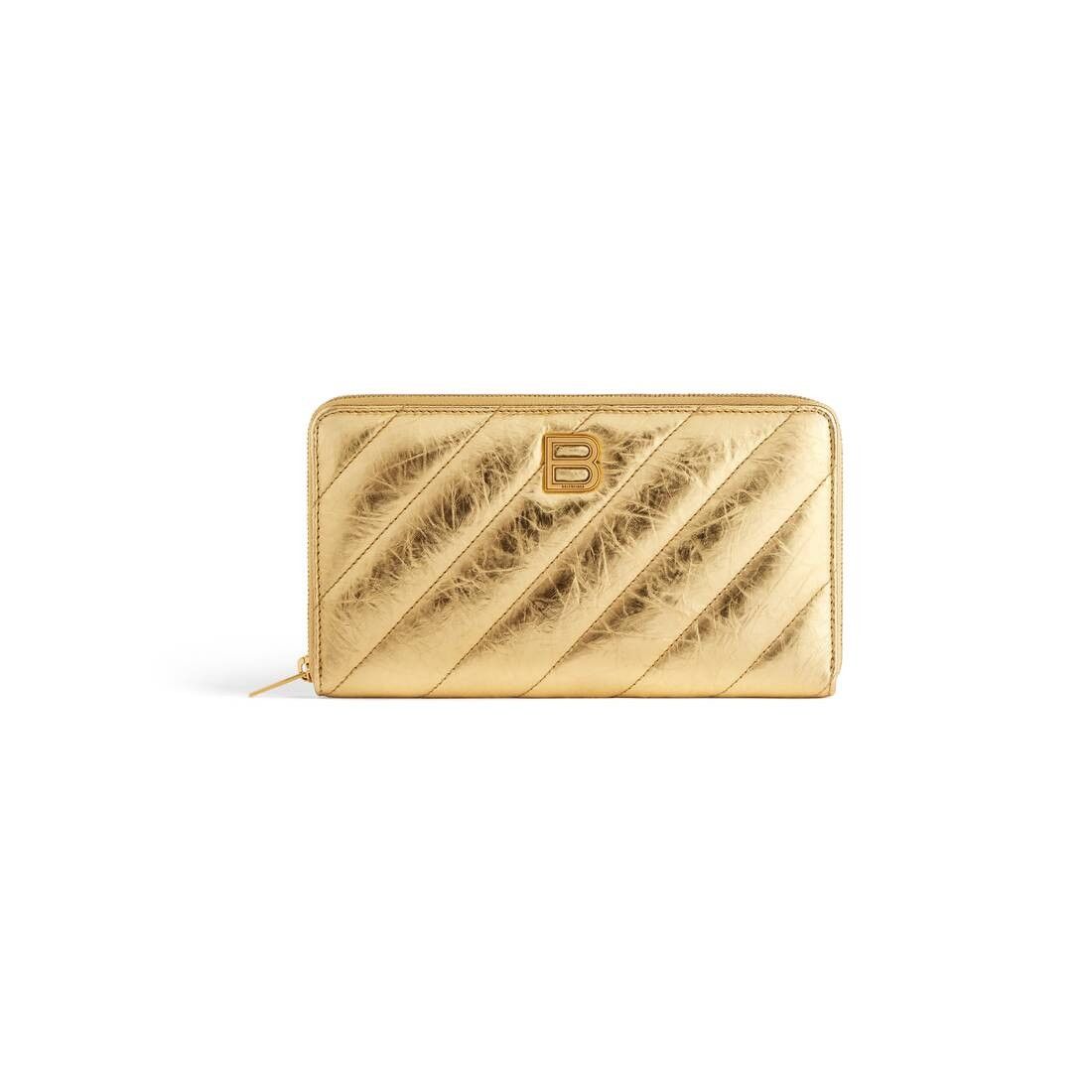 Balenciaga o1tr1nto0525 Size: OS / Crush Continental Wallet Metallized Size ONE SIZE - 1 Thumbnail