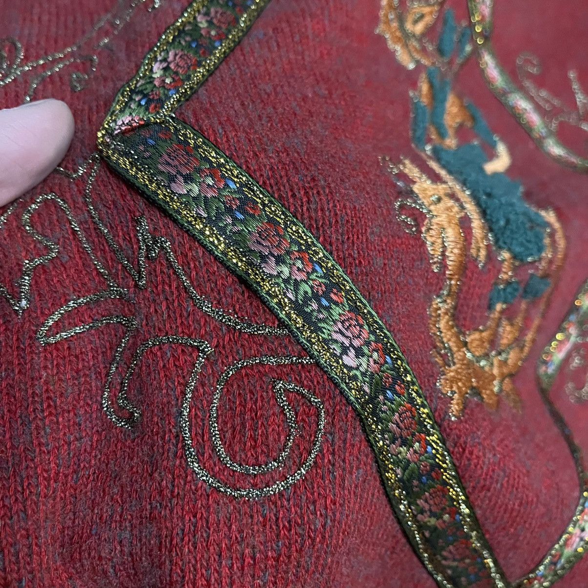 Kapital Vintage Japan Sweater Alpaca Wool with Gold Embroidery sz L Size US L / EU 52-54 / 3 - 5 Thumbnail