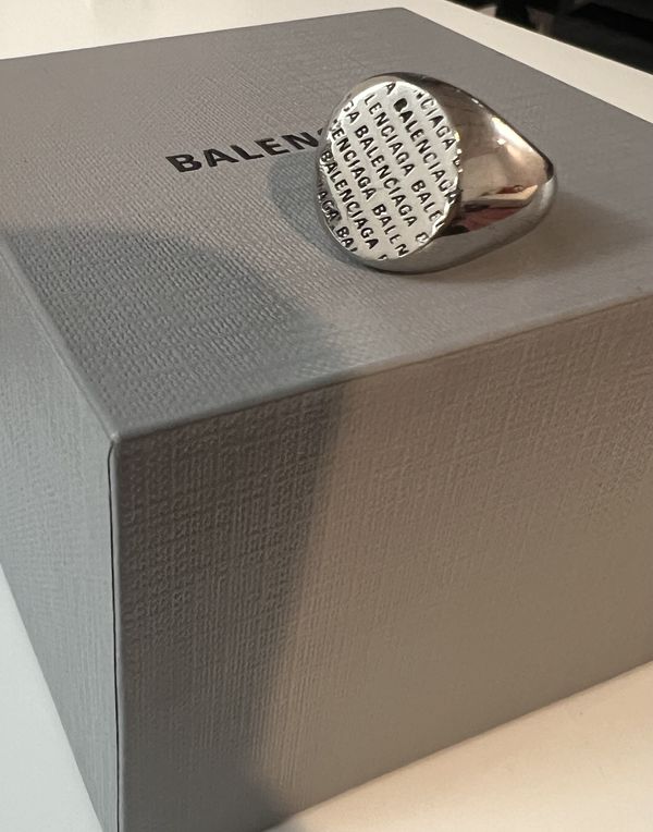 Balenciaga Balenciaga logo ring Grailed