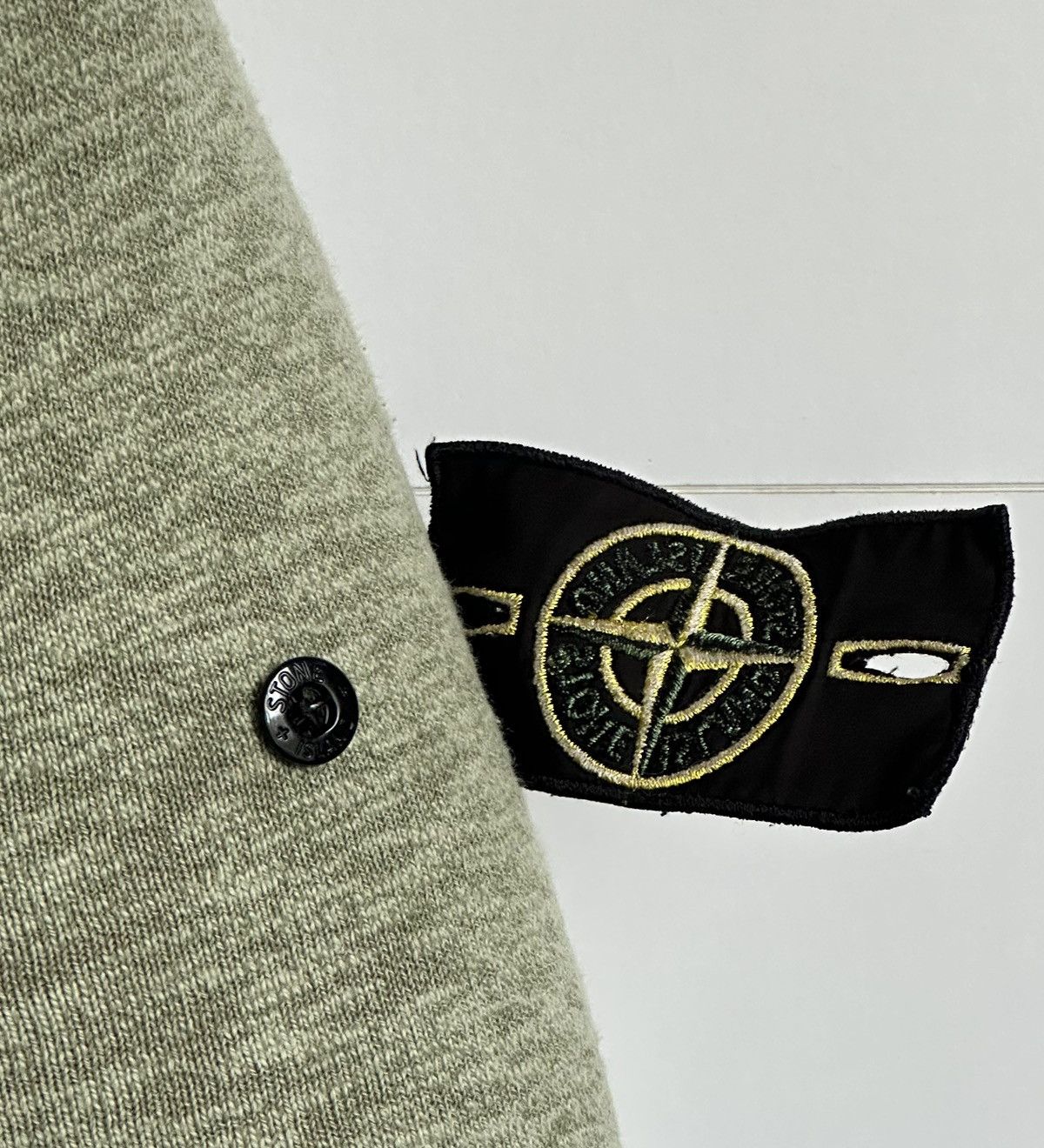 Stone Island Rare Vintage Stone Island 1989 Pullover Jumper Green V-NECK Size US L / EU 52-54 / 3 - 6 Thumbnail